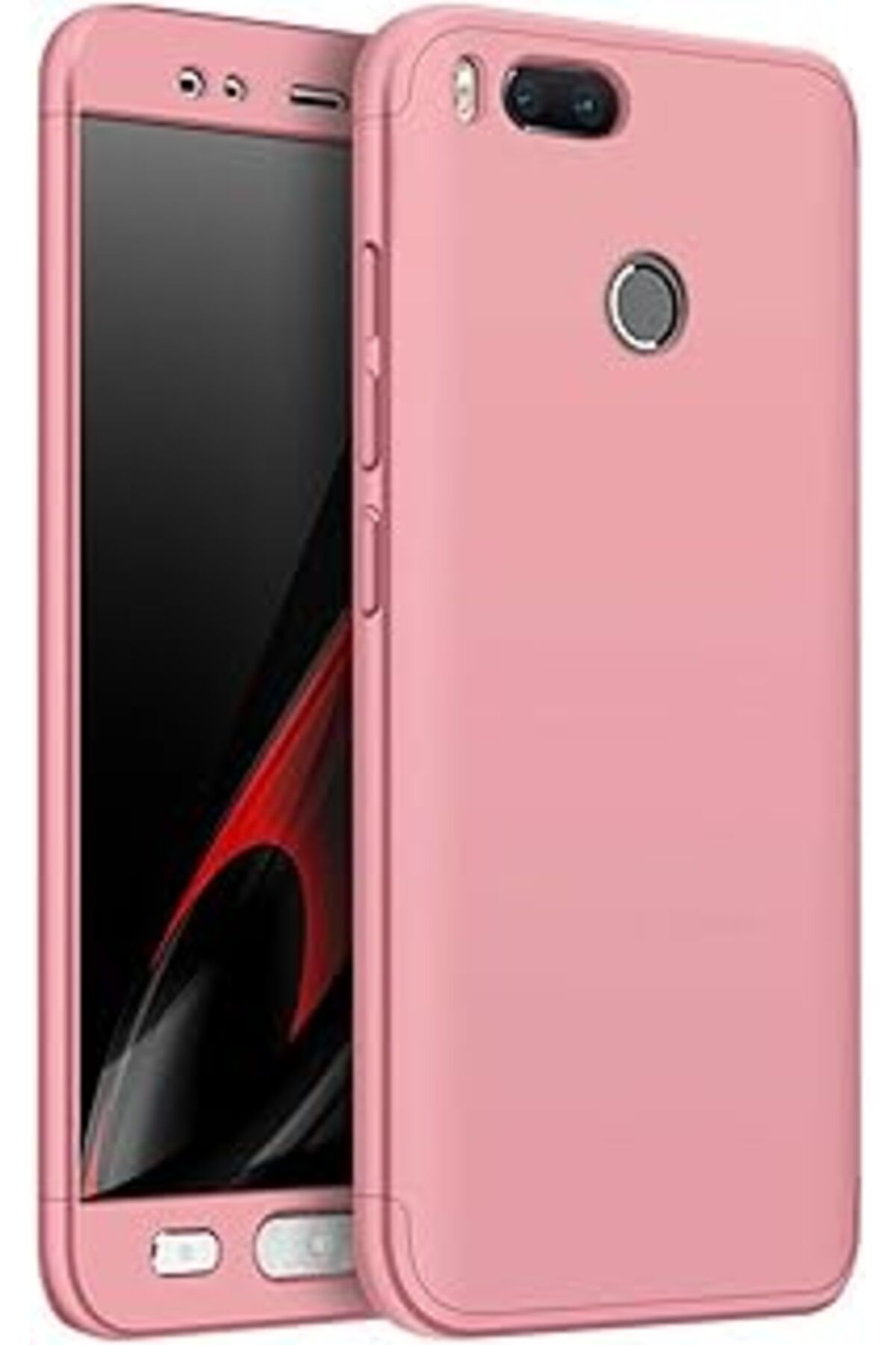 Pazarcan Microsonic Mi 5X Kılıf Double Dip 360 Protective Rose Gold [Mi 5X Ile Uyumlu Kılıf - Rose Gold]