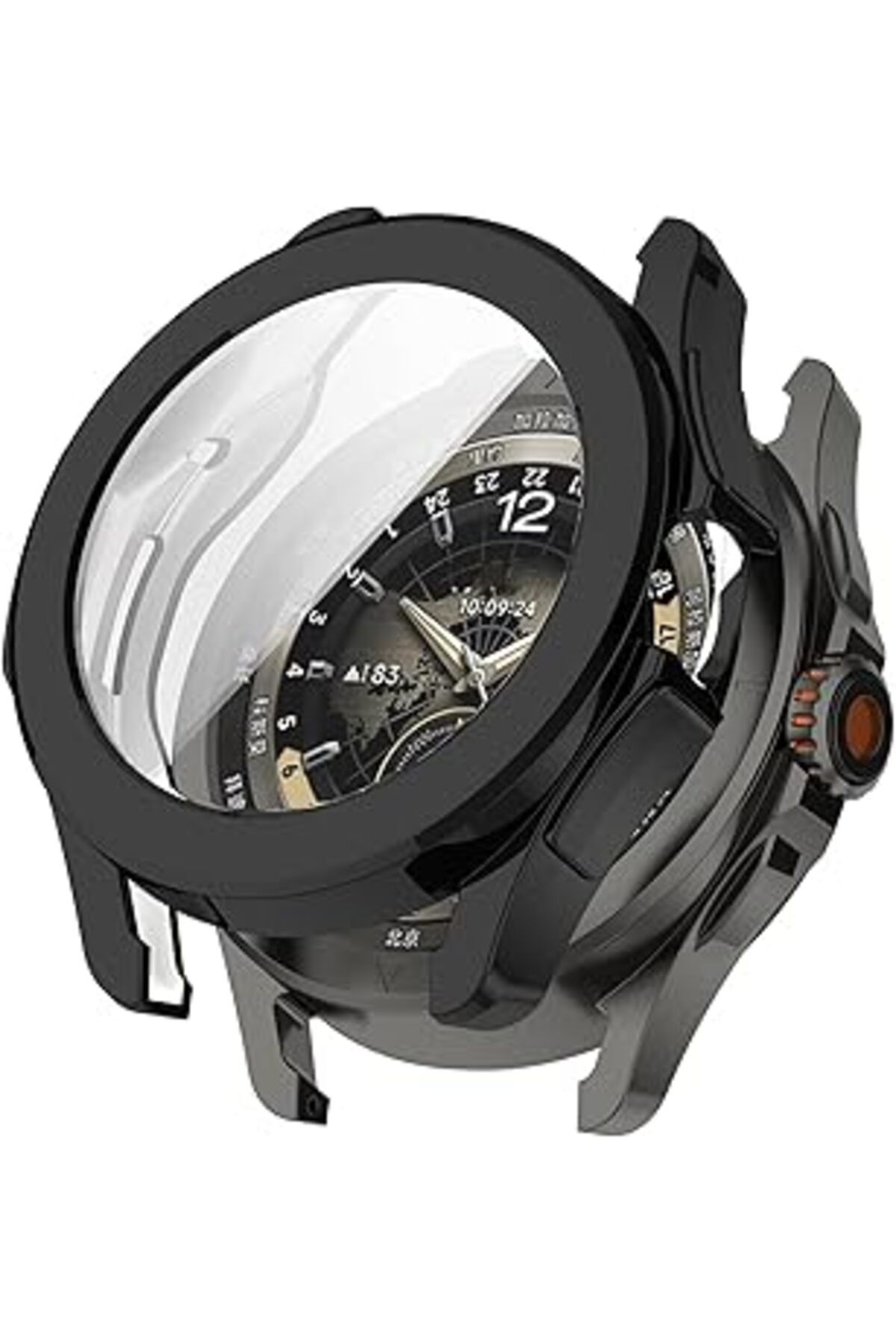 Pazarcan Microsonic Watch S4 Kılıf 360 Full Round Soft Silicone Siyah [Watch S4 Ile Uyumlu Kılıf - Siyah]