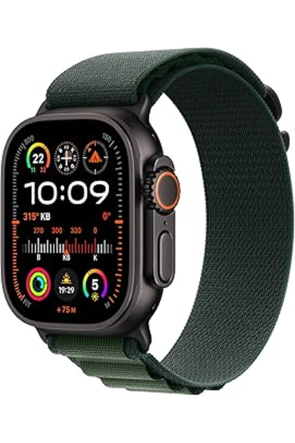 Qedii Apple Watch Ultra 2 Gps Cellular 49 Mm Akıllı Saat, Sağlam Titanyum Kasa Spor Saati Ve Koyu Yeşil