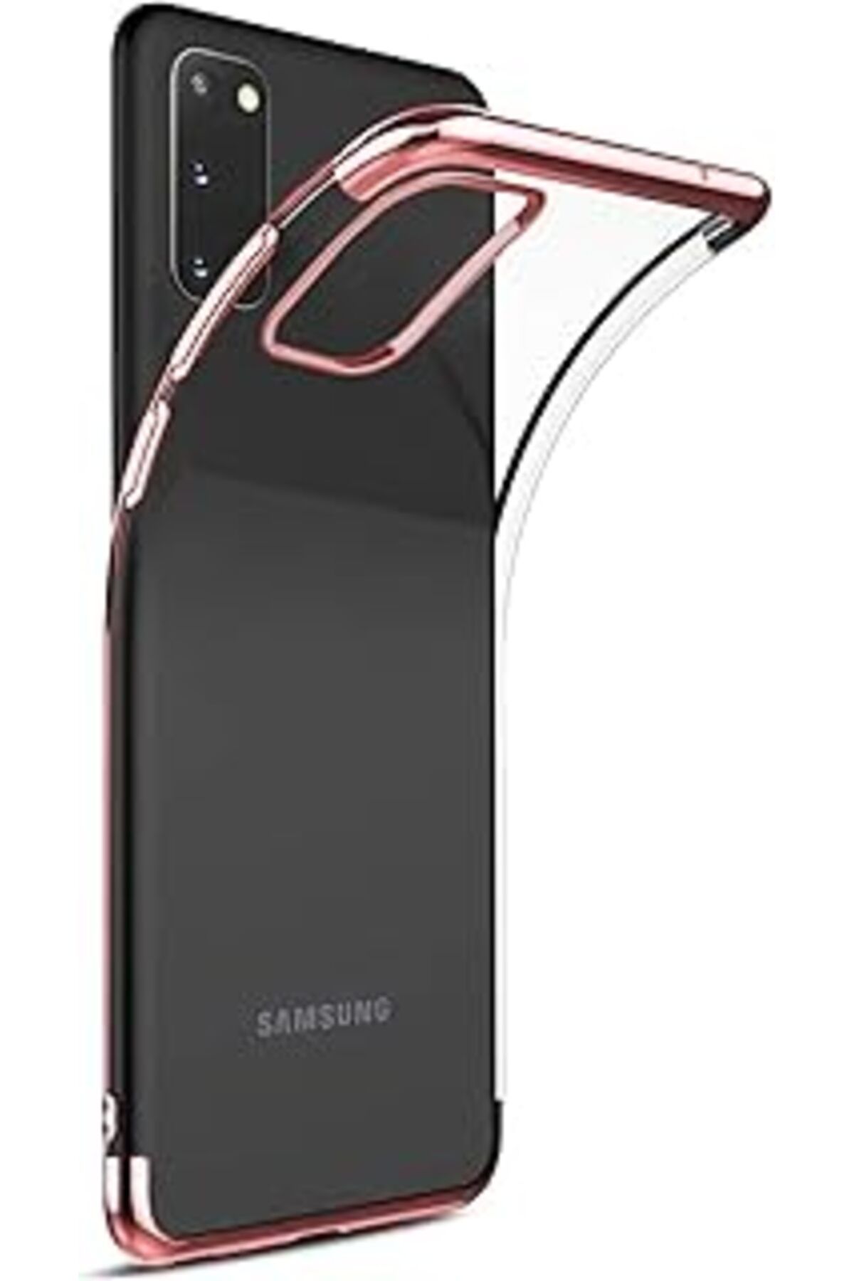 Qedii Caseup Samsung Galaxy S20 Uyumlu Kılıf, Caseup Laser Glow Rose Gold