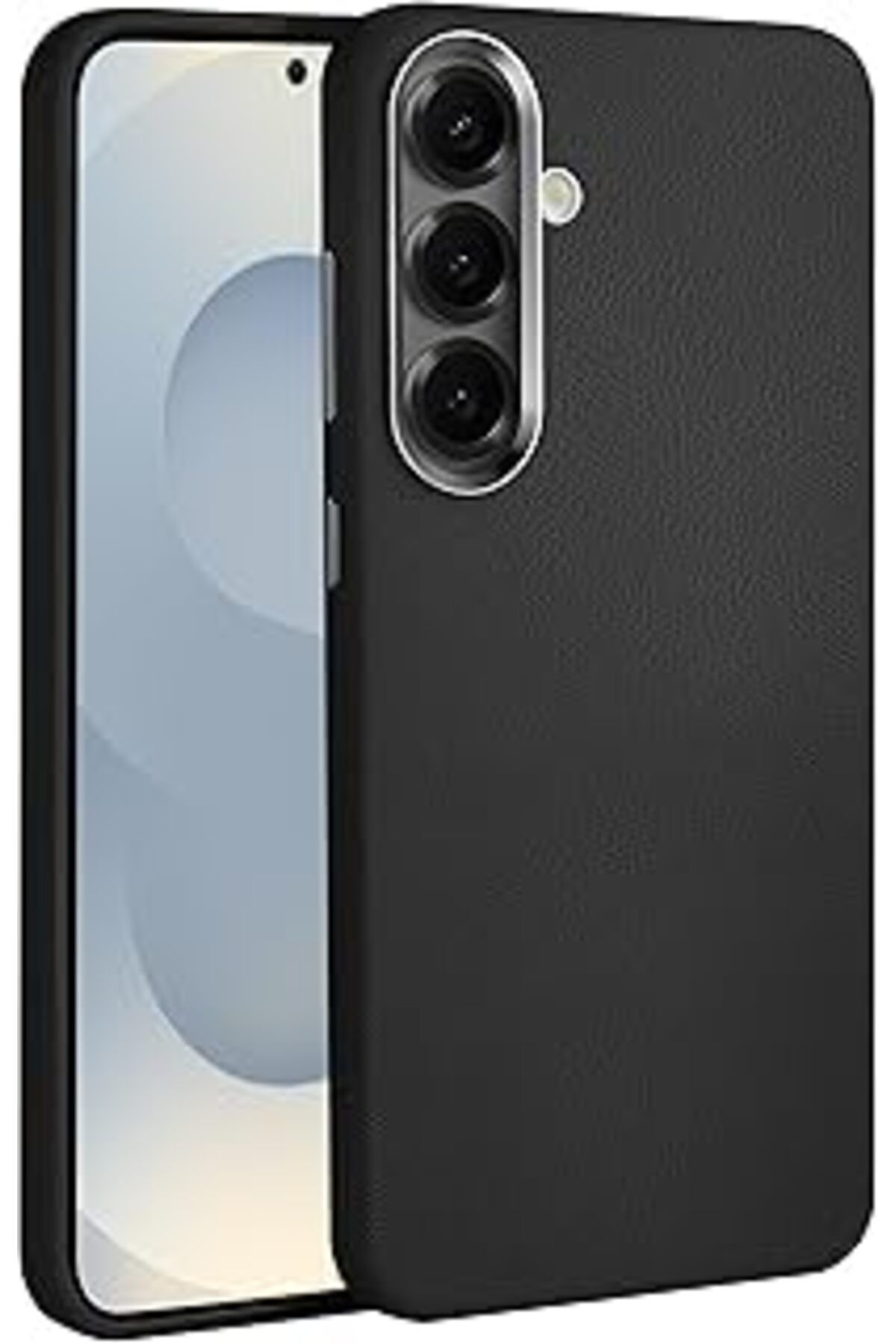 Pazarcan Teknoft Samsung Galaxy S25 Plus Için Leth Shield Serisi Parmak İzi Tutmayan Deri Görünümlü Metal Tu
