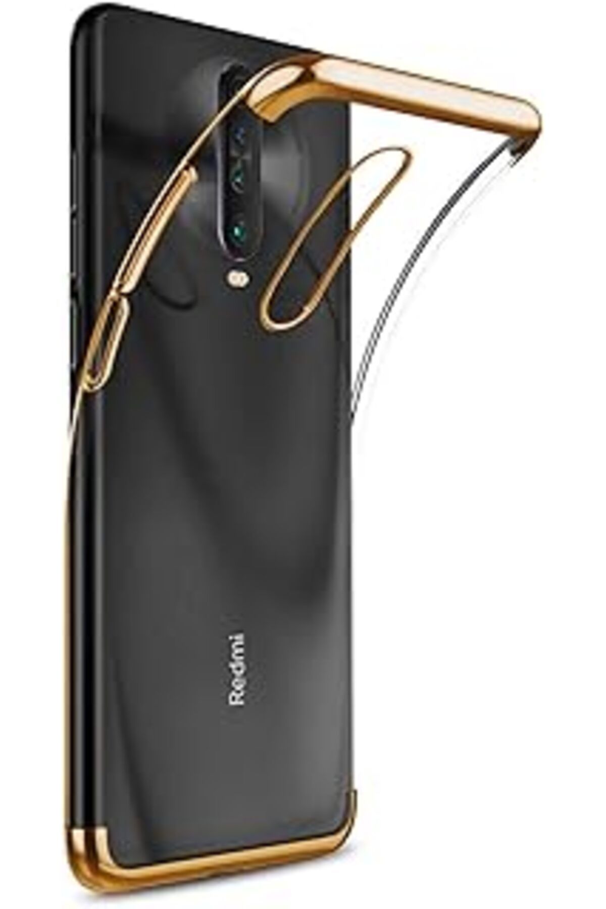 Pazarcan Caseup Redmi K30 Uyumlu Kılıf, Caseup Laser Glow Gold