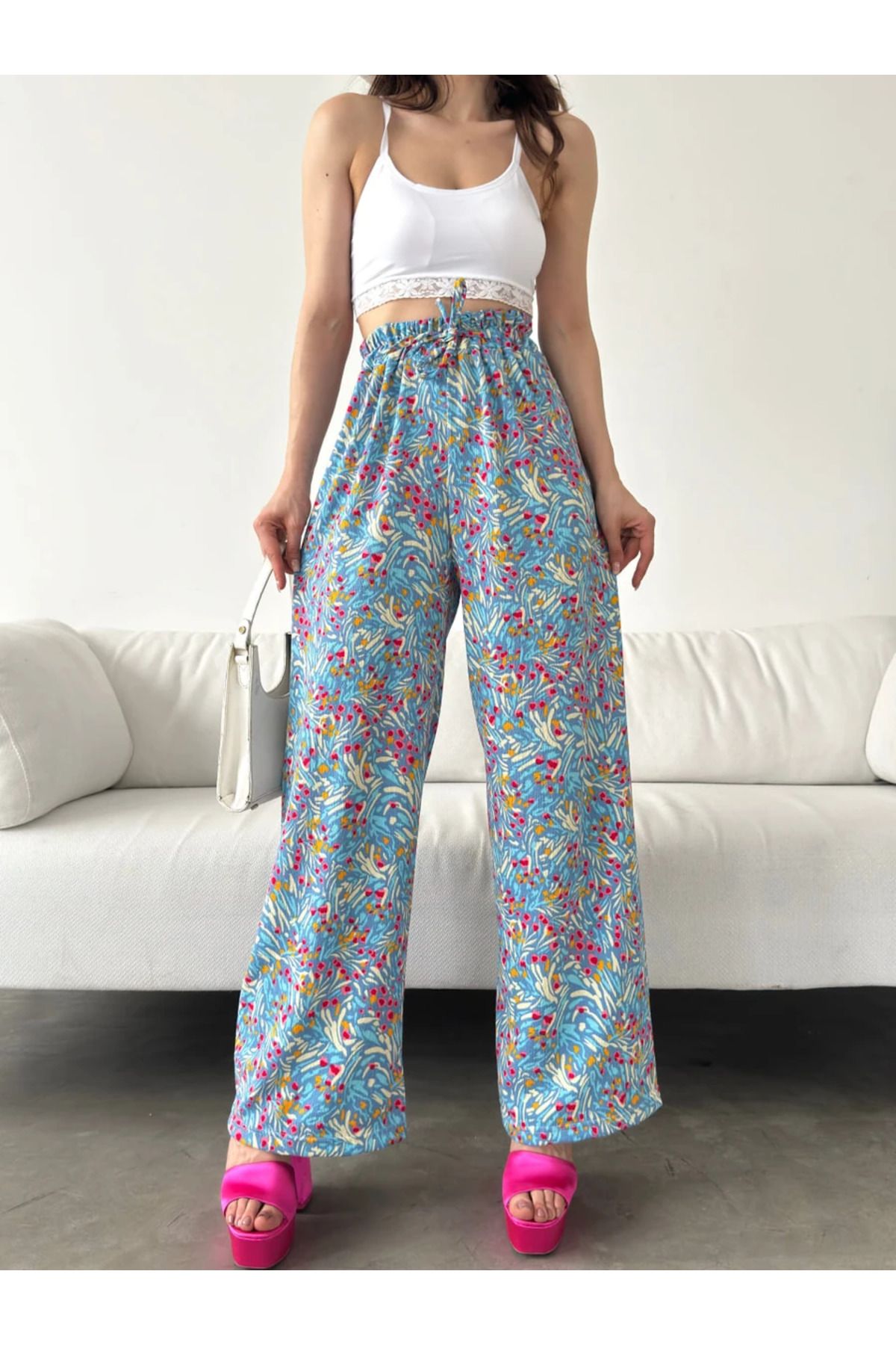 mira belle boutique wear since 2025 Yazlık Bürümcük Pantalon