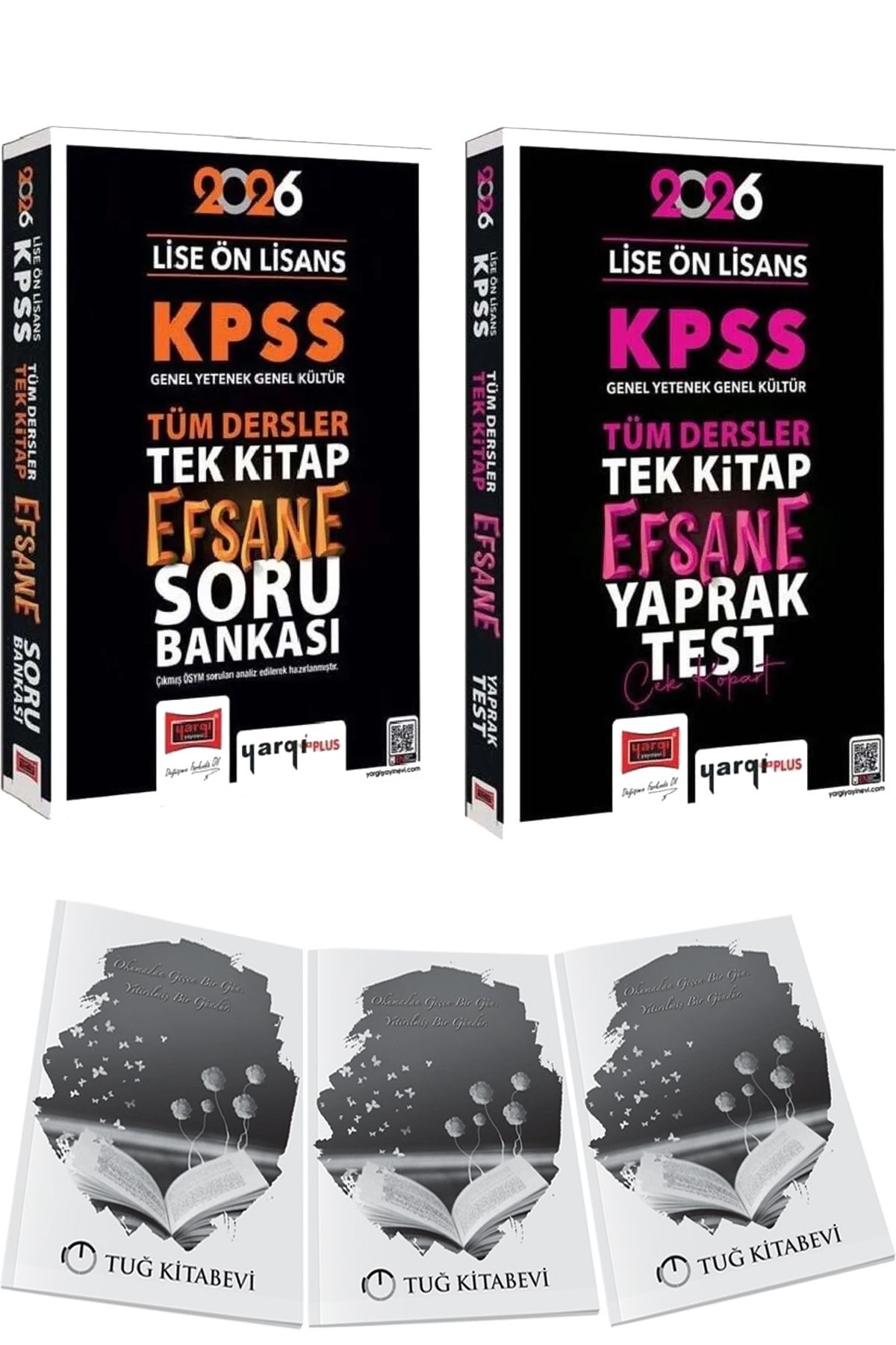 Yargı Yayınları 2026 KPSS Lise Ön Lisans Tüm Dersler Tek Kitap Efsane Soru Bankası ve Yaprak Test + 3 Deneme Hediye