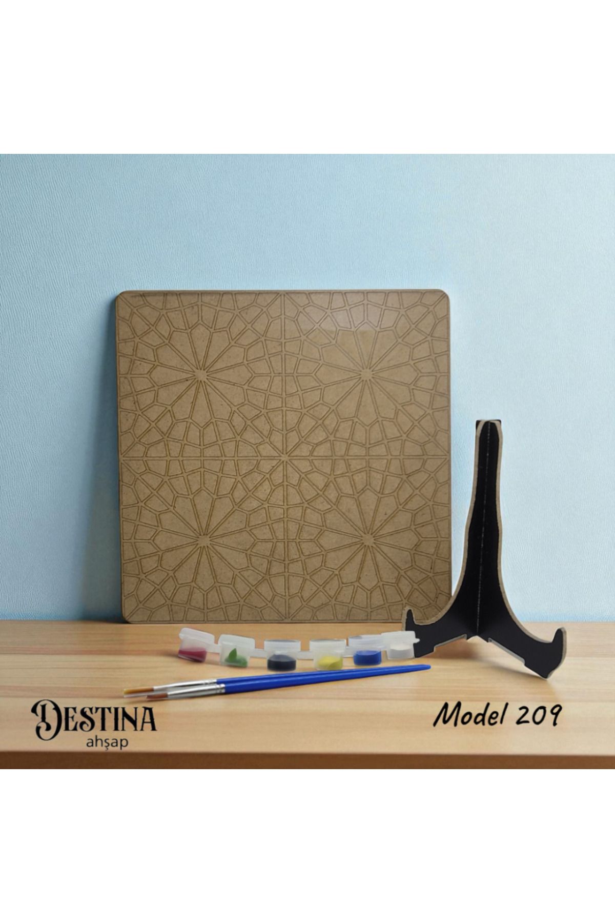 Destina Ahşap Mandala Boyama Seti- Ahşap Boyama- Model209