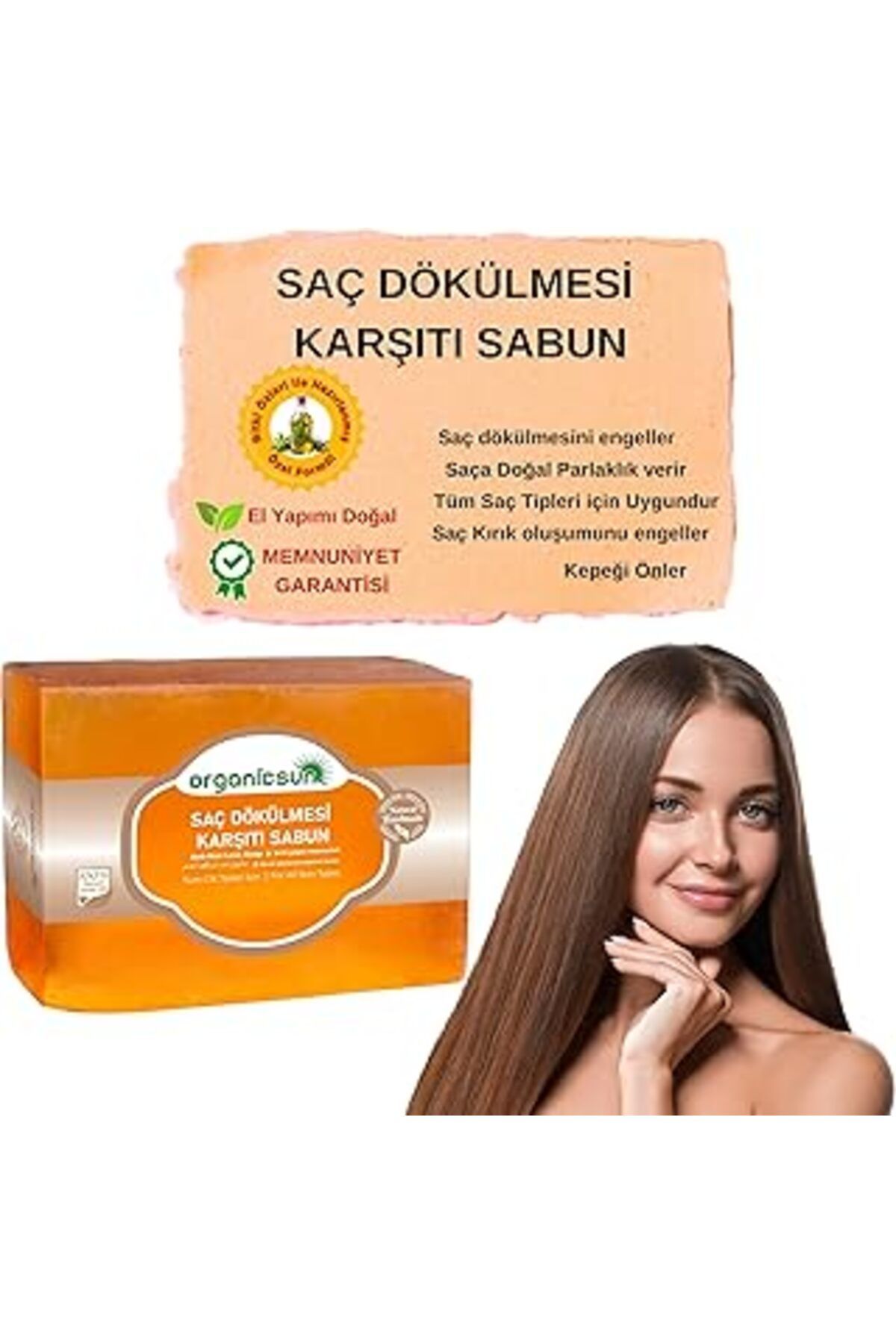 Mu Art Ahşap Organicsun Doğal Saç Dökülmesi Karşıtı Sabun 140 Gr Tüm Saç Tipleri İçin Kepek Karşıtı