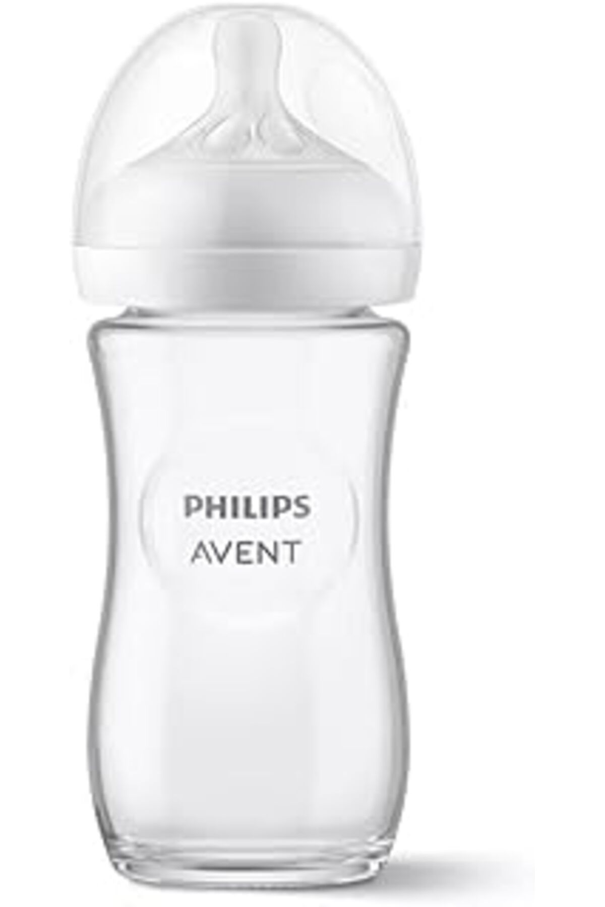 Qedii Natural Response Cam Biberon, 240 Ml, 1 Ay Ve Üstü, Doğal Tepkili Biberon Emziği, Scy933/01, Beyaz