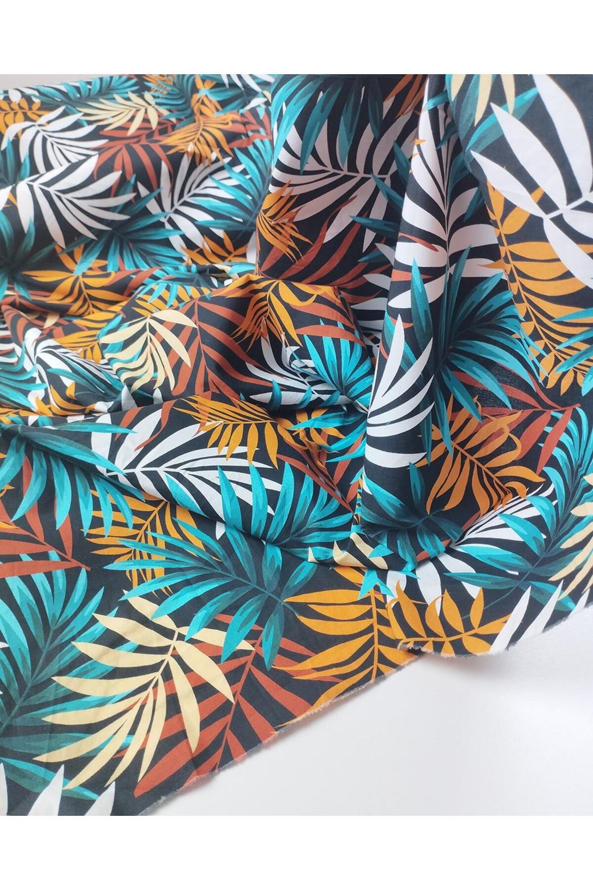 Kumaş Parça-Black with Colored Poplin Width: 140 2