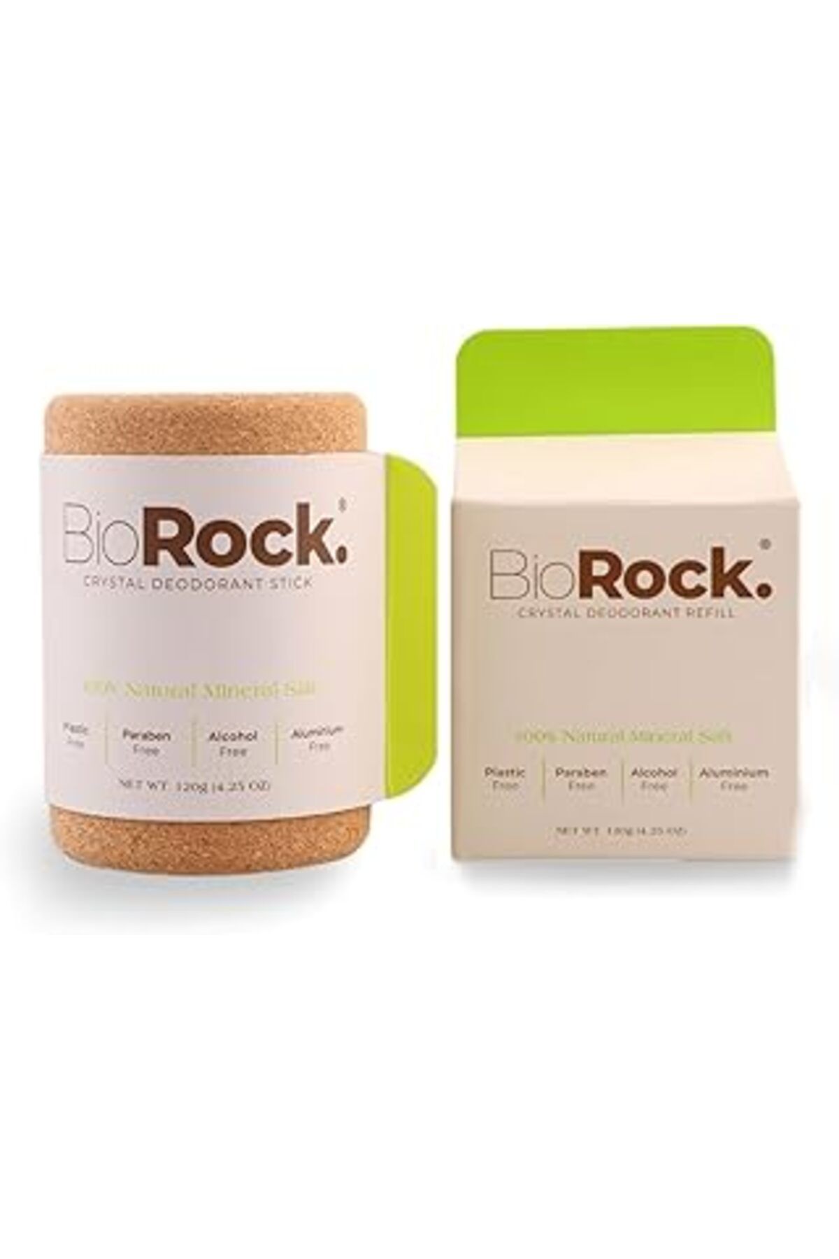 Karachil Biorock Crystal Deodorant Stick 120 Gr Yedek Crystal Refill Plastiksiz Doğa Dostu 2’Li Ekonomik Se