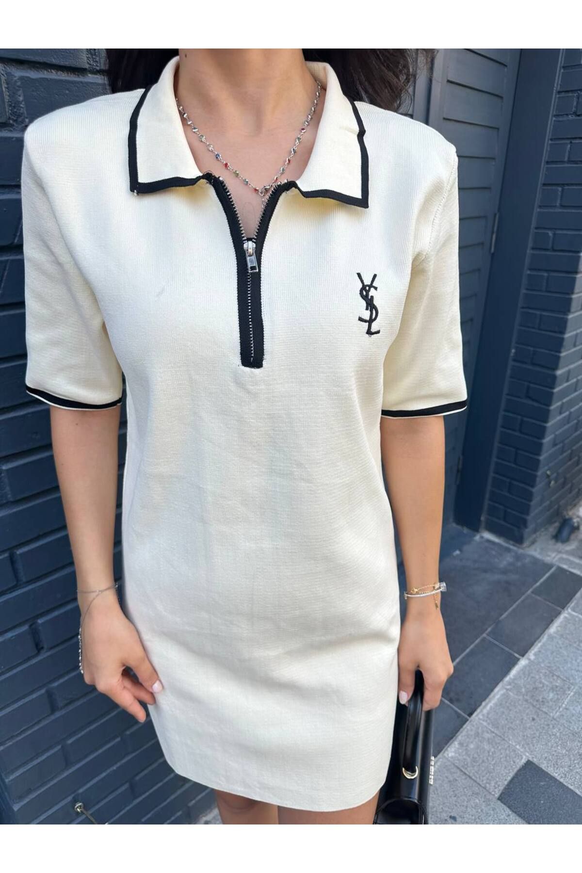 Abalı Yeni sezon triko yazlık üzün bluz Alhawi Faten model