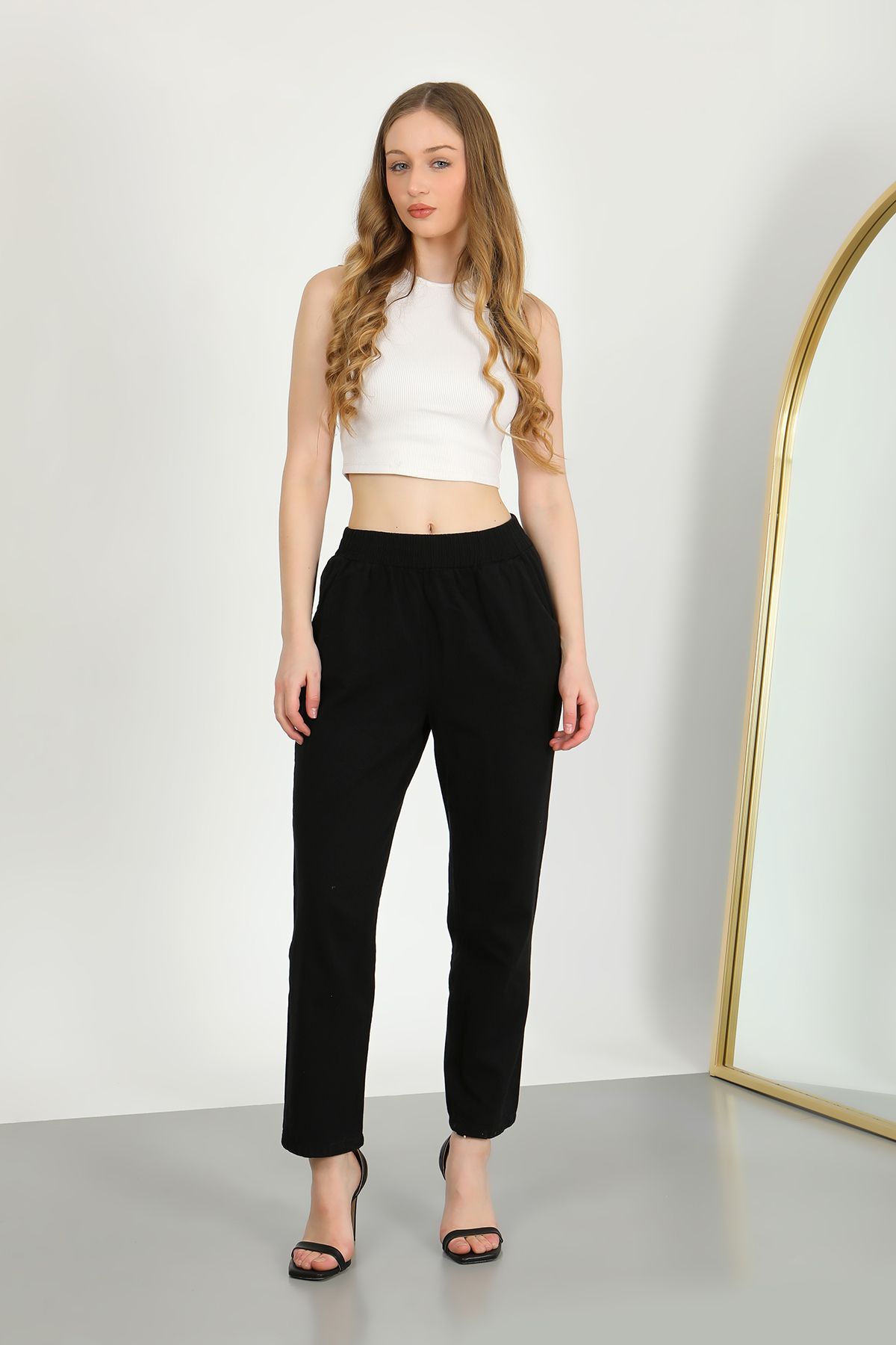 ARİF AKKAYA siyah gabardin pantolon