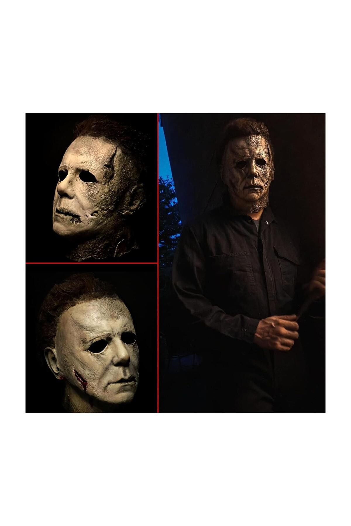 Mersi SHOP Michael Myers Maskesi Gerçekçi Görünümü Ile Michael Myers Tam Surat Maskesi Özel Lateks Maskesi Şık