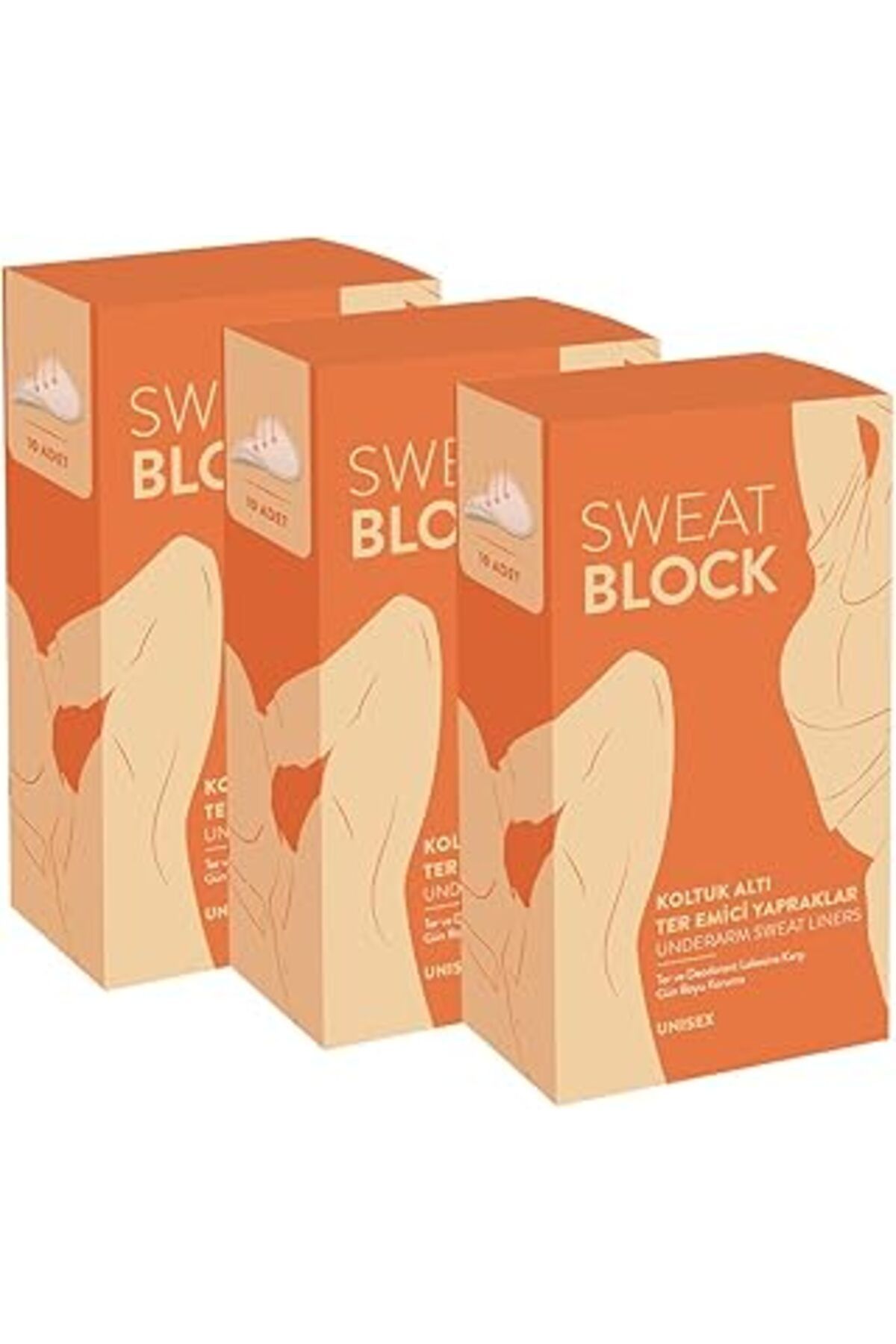 Karachil Sweat Block Koltuk Altı Ter Emici Yapraklar Koltuk Altı Pedi 3'Lü Set