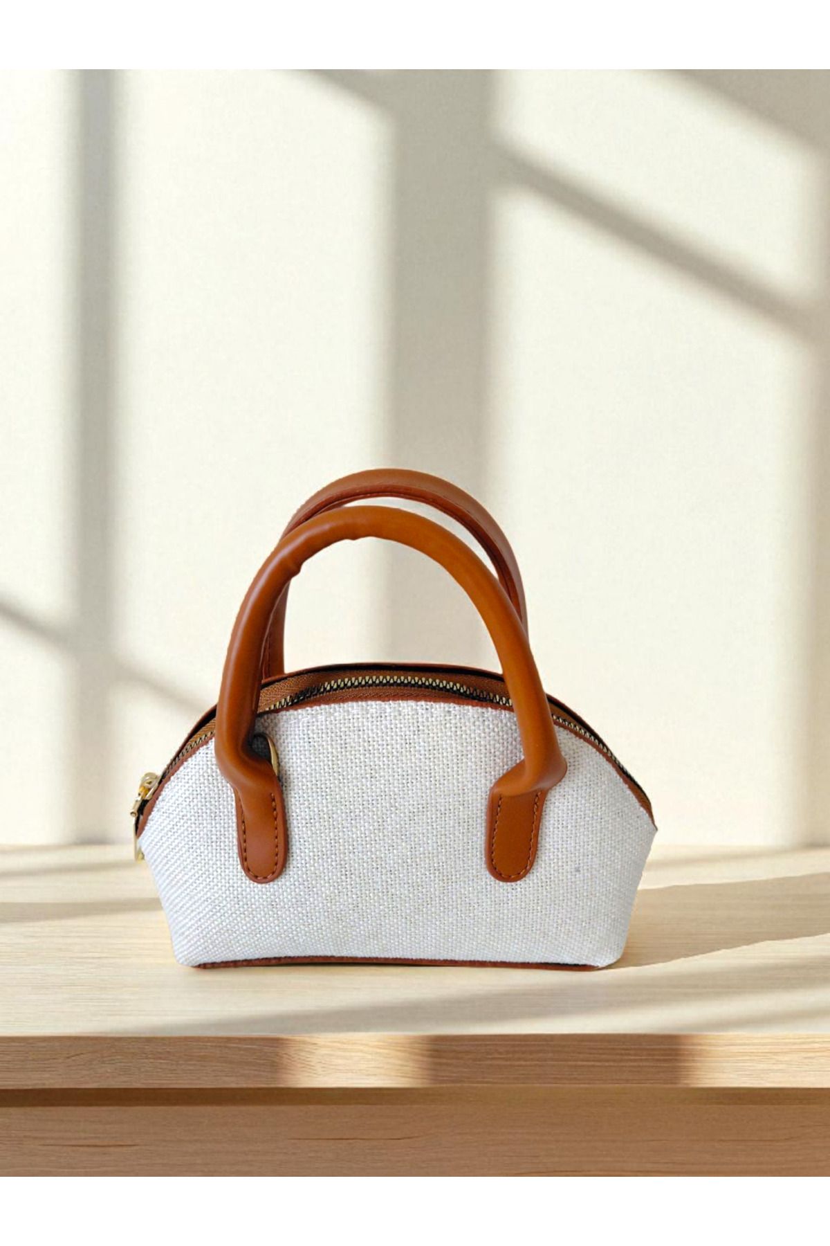 TUBAG SHOP HASIR ASKI VE KAPAMA KISMI DERİ DETAYLI MİNİ KADIN EL VE OMUZ ÇANTASI