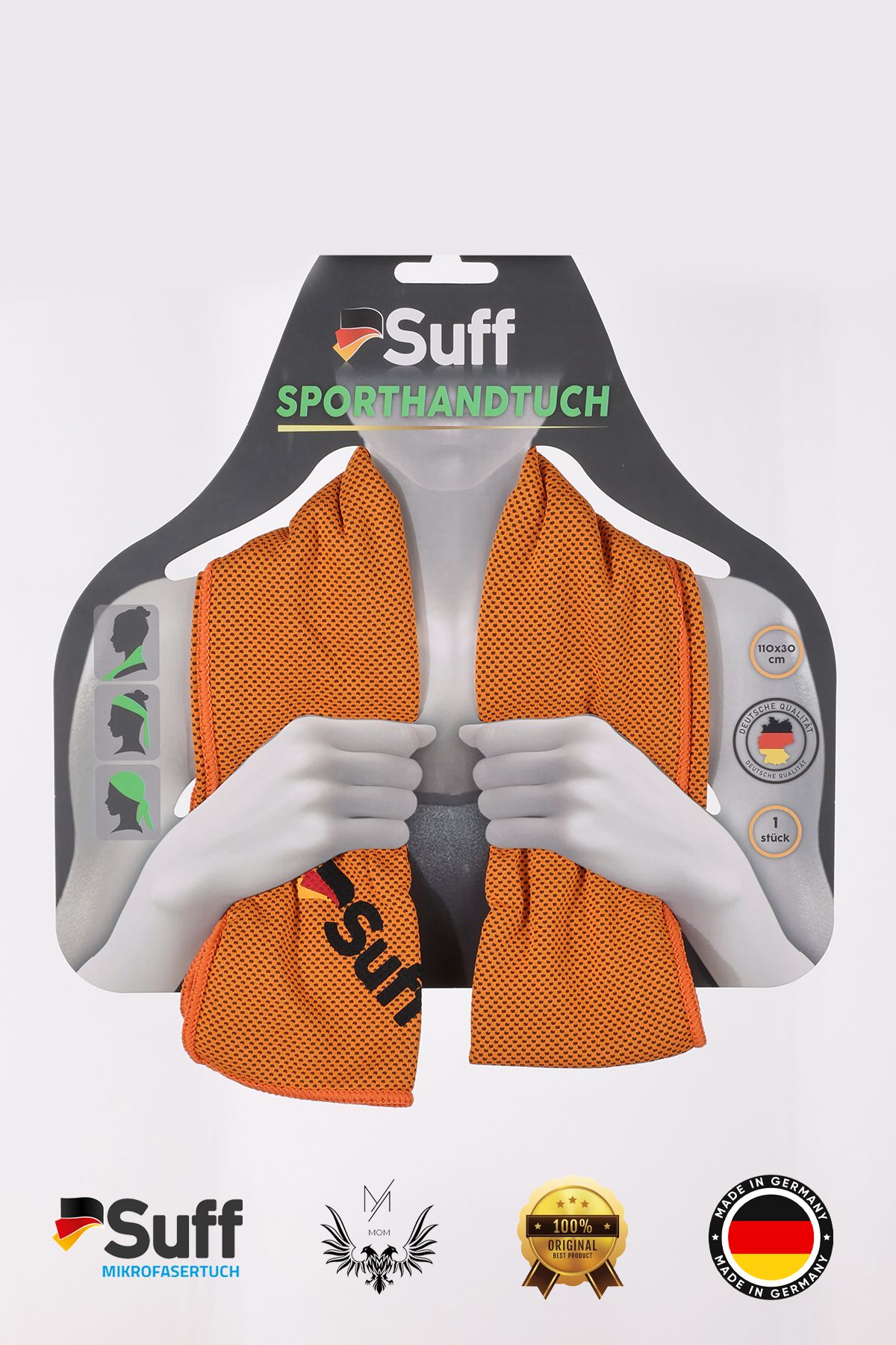 Suff Manavgat Oto Market Sporcu Soğutma Havlusu 110x30cm Süper Emici Şok Kuruma (1 ADET)