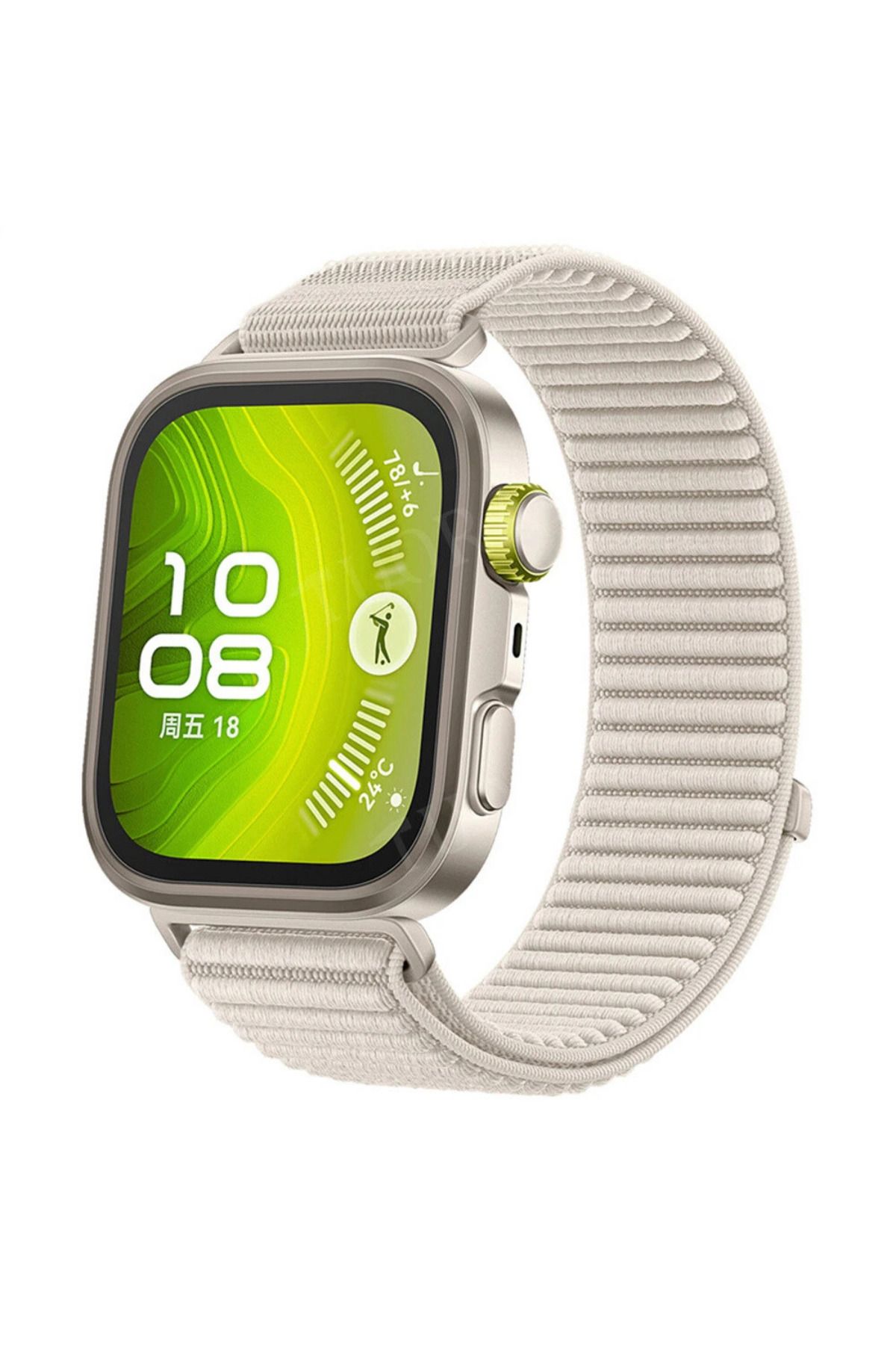 İncisoft Huawei Watch Fit 4 Pro / Fit 4 / Fit 3 Uyumlu Hasır Örgü Dokuma Cırtlı Tasarım Lansman Spor Kordon