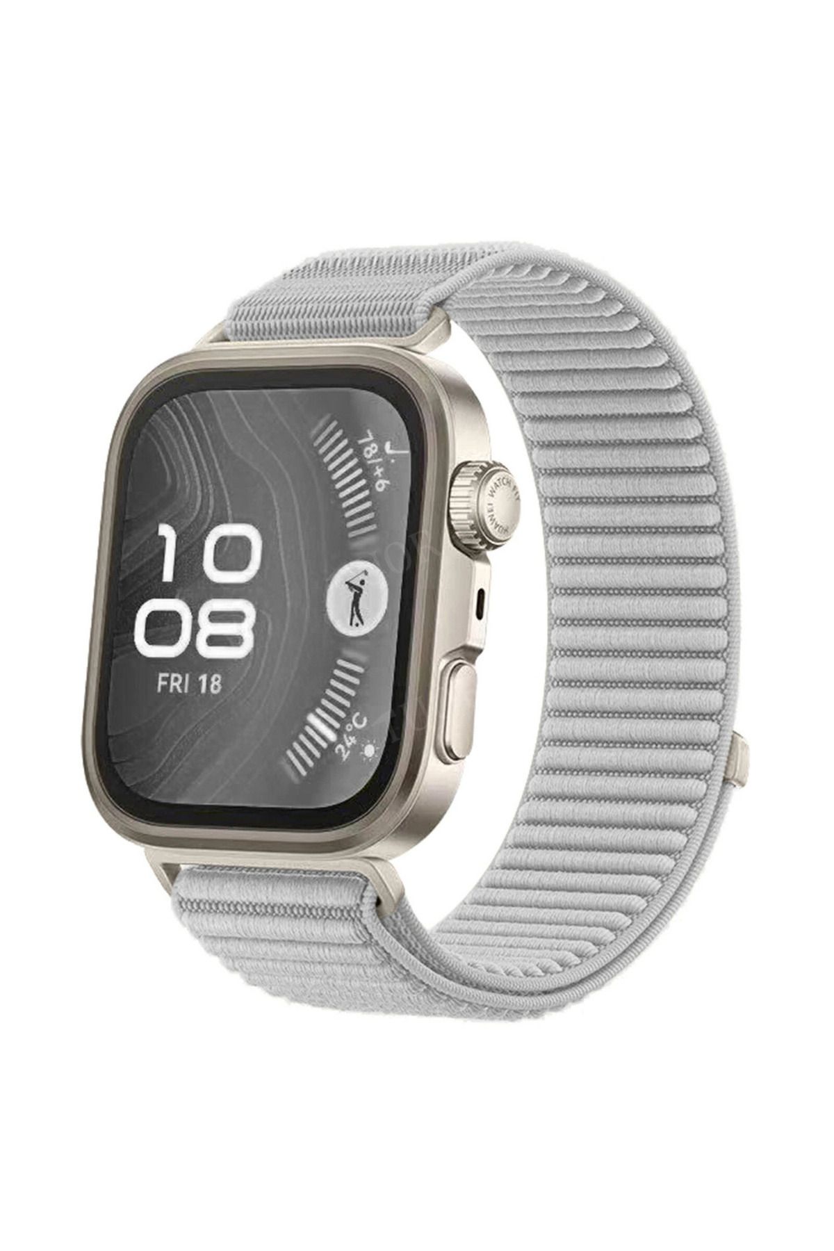 İncisoft Huawei Watch Fit 4 Pro / Fit 4 / Fit 3 Uyumlu Hasır Örgü Dokuma Cırtlı Tasarım Lansman Spor Kordon