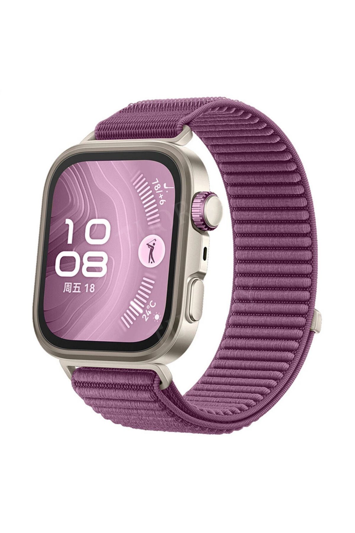 İncisoft Huawei Watch Fit 4 Pro / Fit 4 / Fit 3 Uyumlu Hasır Örgü Dokuma Cırtlı Tasarım Lansman Spor Kordon
