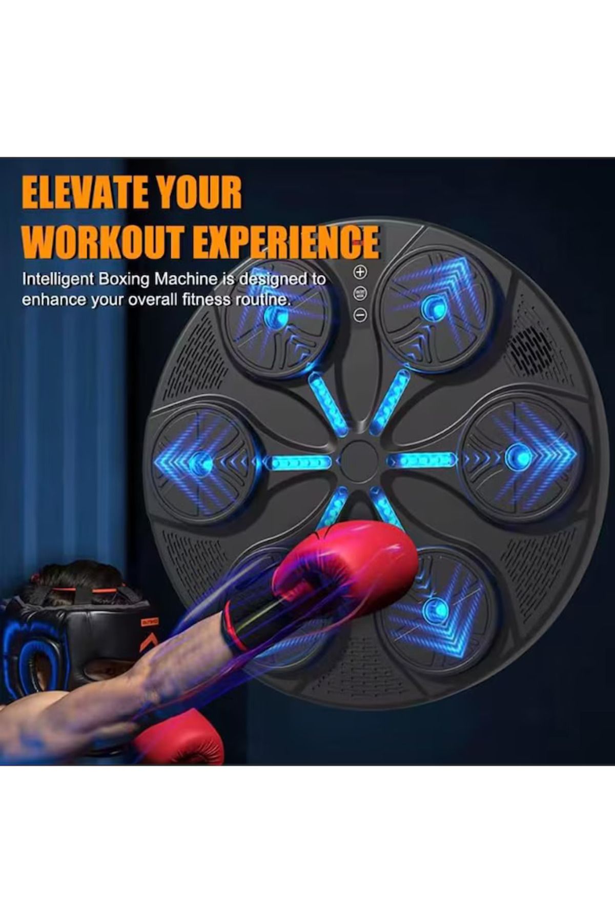Generic-Interactive electronic boxing device with bluetooth, APF, musical, 2 gloves, LED light, 35x4.5 cm 3