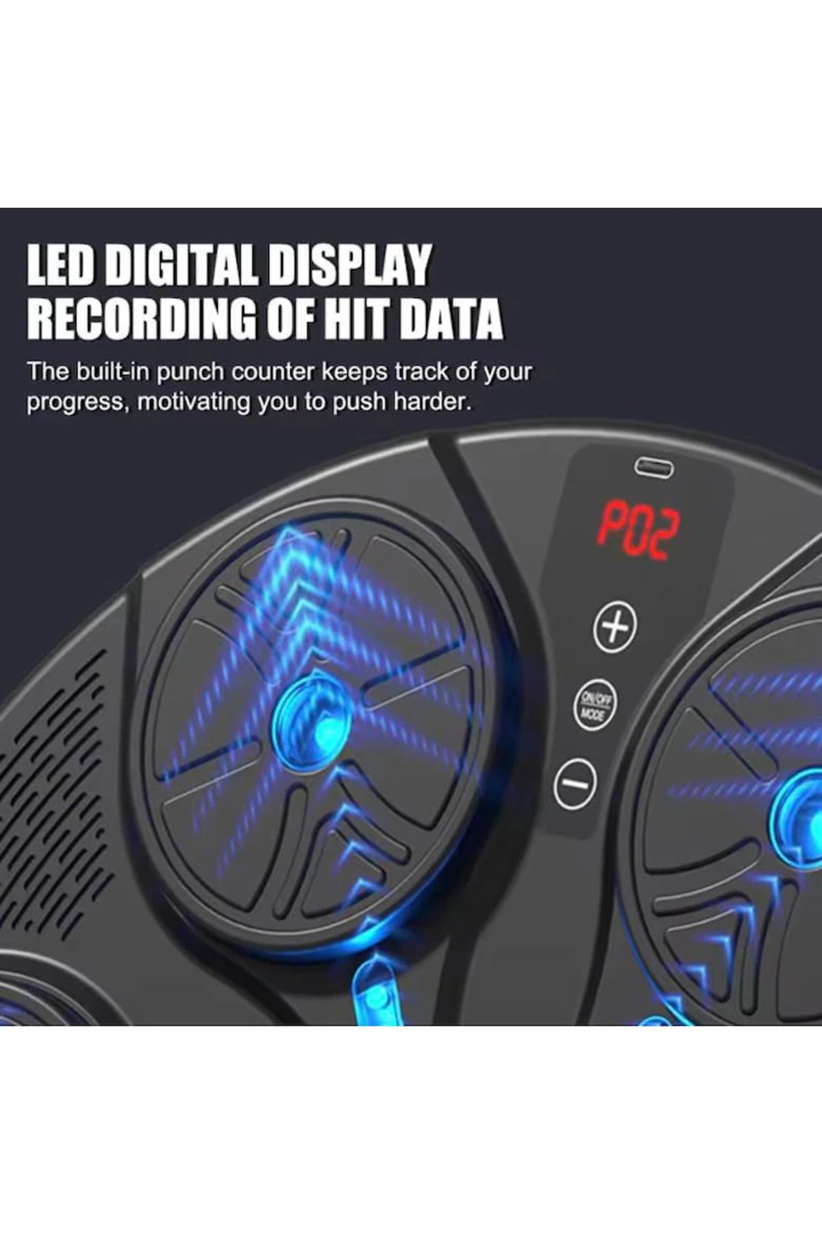Generic-Interactive electronic boxing device with bluetooth, APF, musical, 2 gloves, LED light, 35x4.5 cm 5