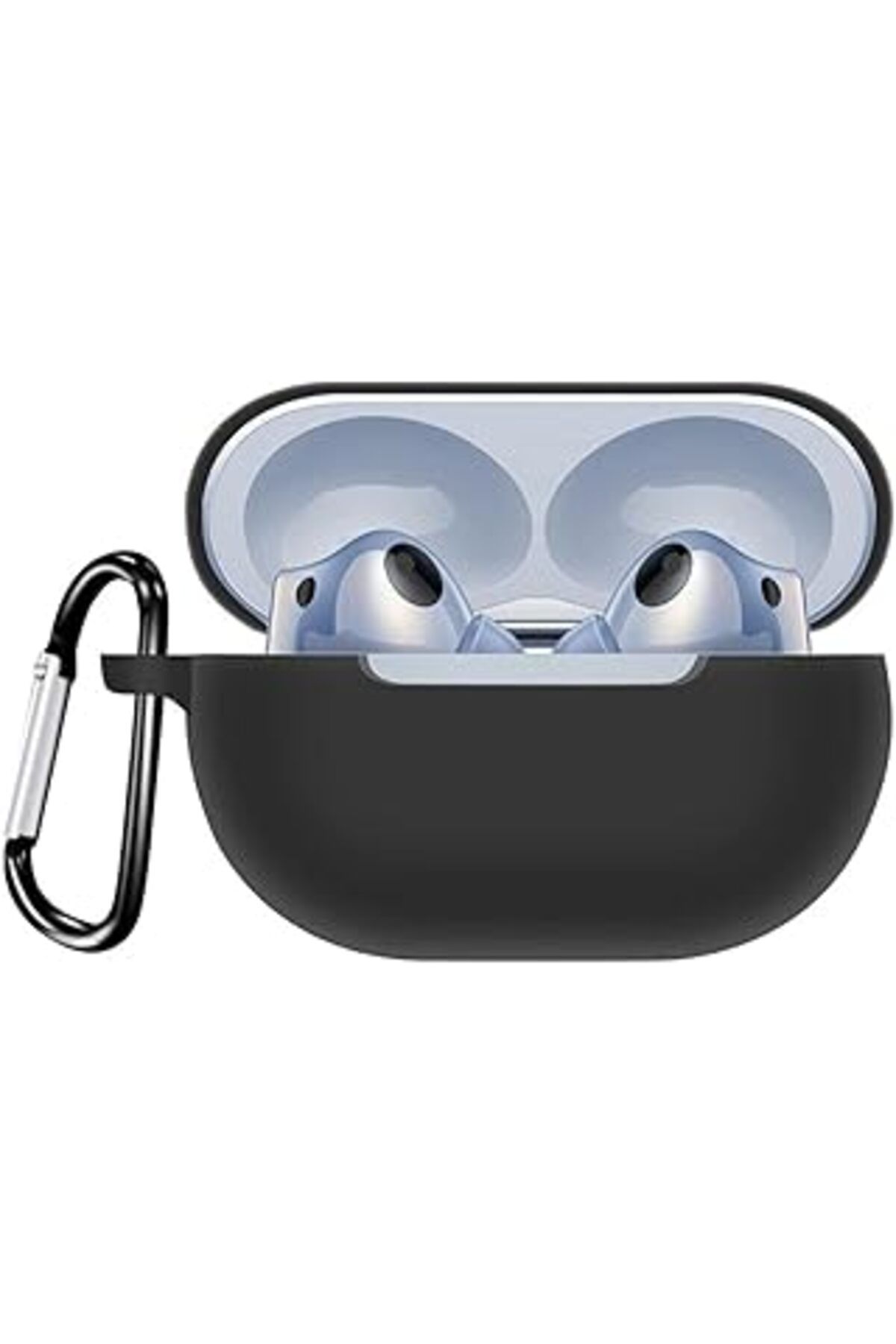 Pazarcan Microsonic Huawei Freebuds Pro 2 Için Kılıf Askılı Mat Silikon Siyah [Freebuds Pro 2 Ile Uyumlu Kıl