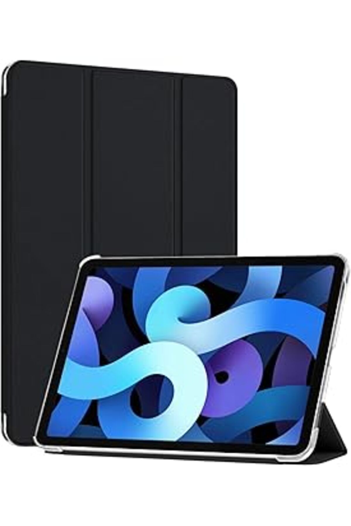 Pazarcan Microsonic Apple Ipad Pro 11 2024 Kılıf (A2836-A2837) Slim Translucent Back Smart Cover Siyah [Ipad