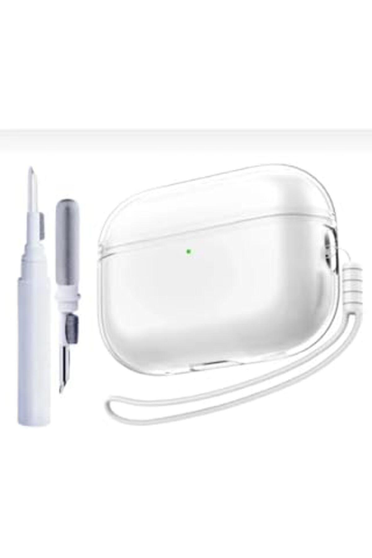 NETWORK ART Airpods 3. Nesil Ile Uyumlu 3In1 Temizleme Aparatlı Tasarım Kalın Silikon Koruyucu Kılıf - Şeffaf3I