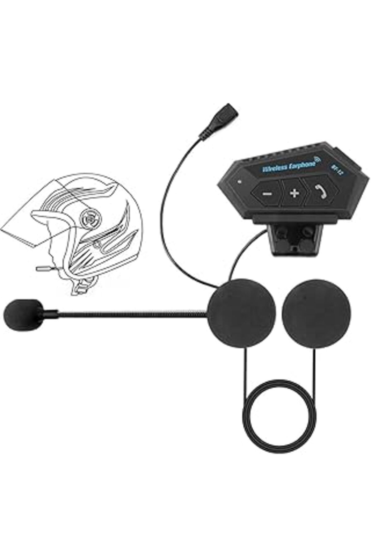 NETWORK ART Motosiklet Bluetooth Kask Kulaklığı Kablosuz Handsfree Stereo Kulaklık Gürültü Azaltma Otomatik Ara