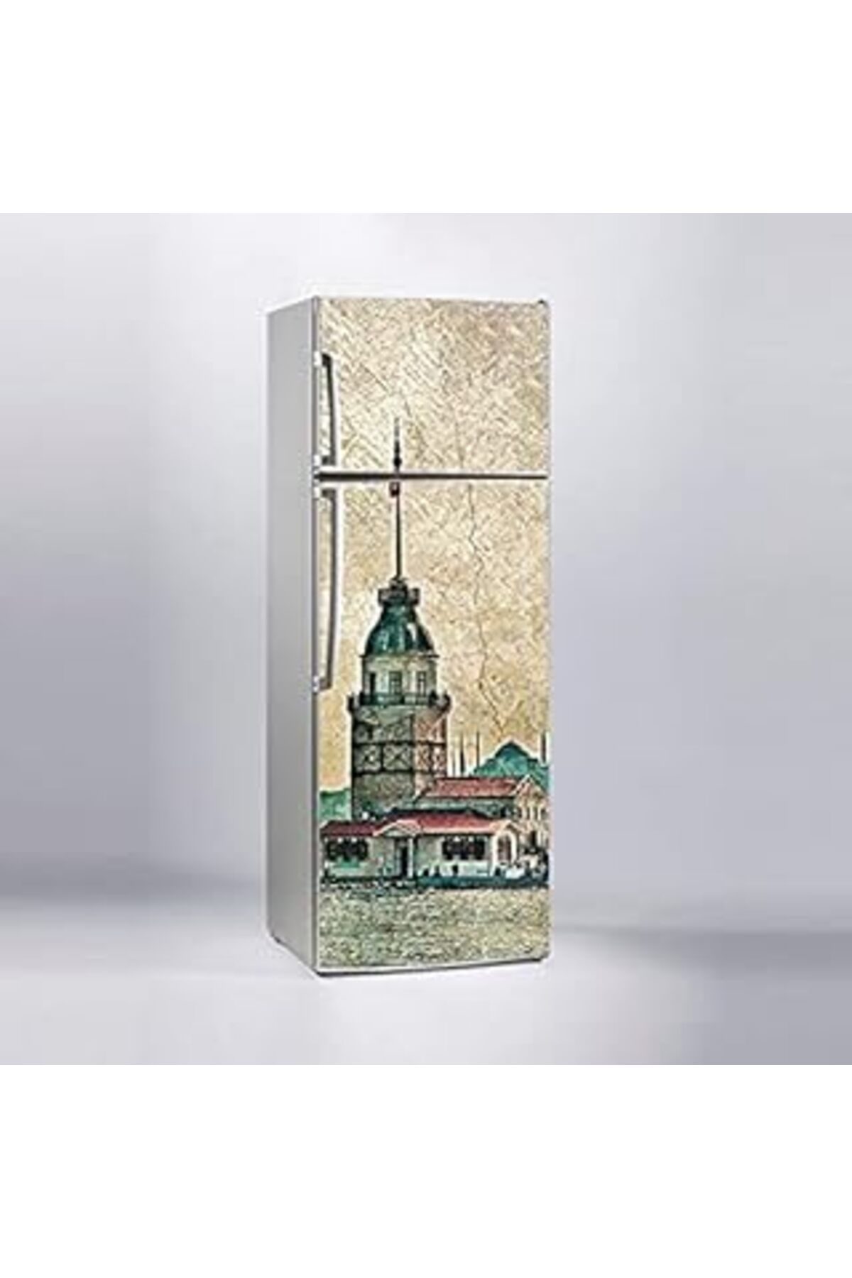 Karachil Buzdolabı Sticker Kaplama Dolap Kaplama Etiketi Kız Kulesi Vintage