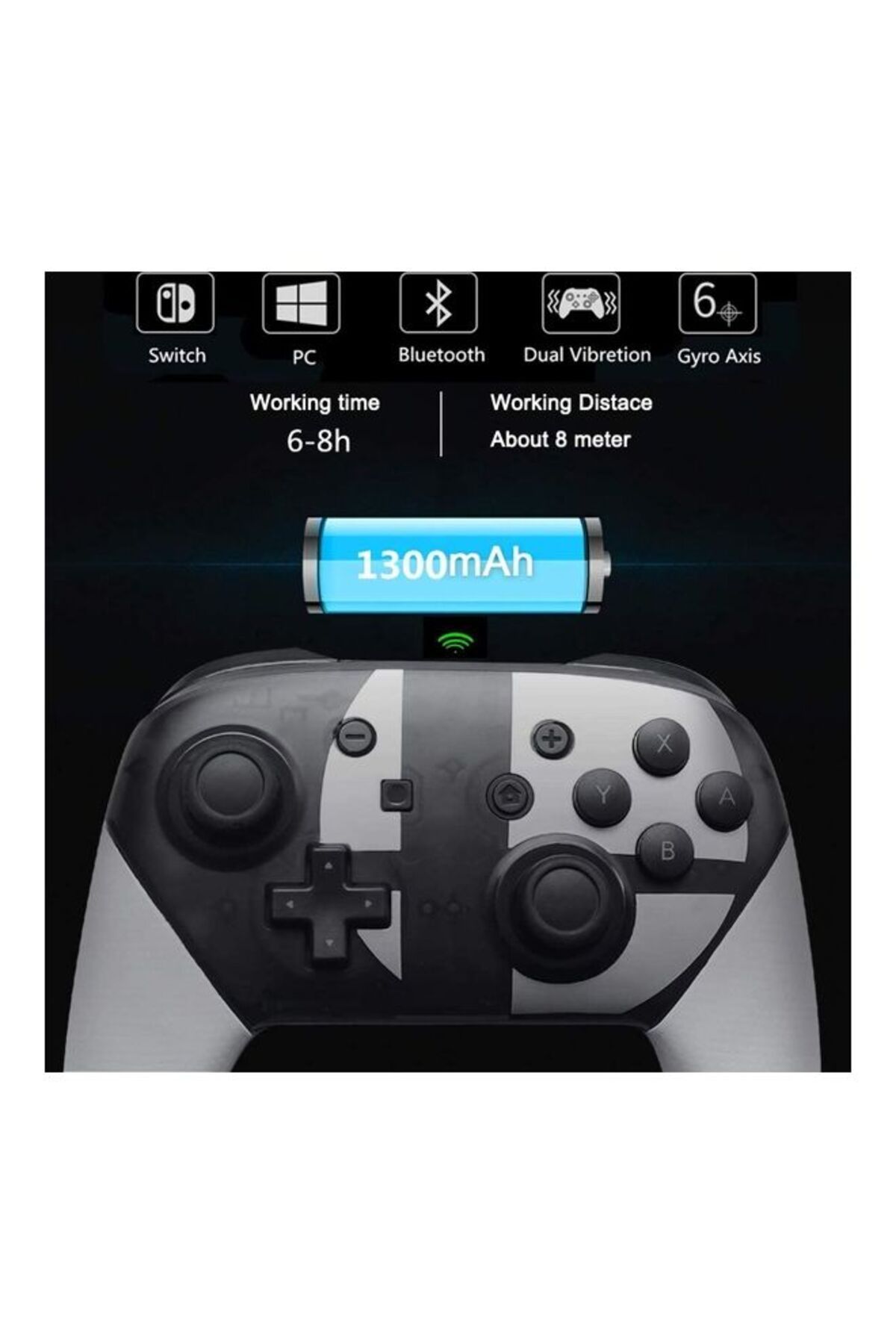 COOYA-وحدة تحكم Switch Pro مع وظيفة NFC ووظيفة الإيقاظ - لاسلكية، وحدة تحكم ألعاب لاسلكية 4
