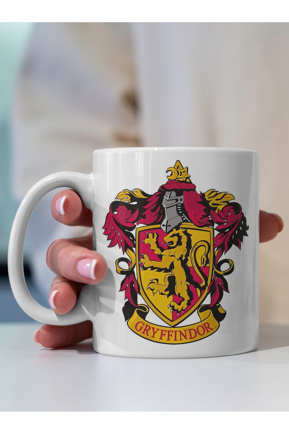 Ayabak Kupa Bardak - Harry Potter Gryffindor Desenli Kupa Bardak - Hediyelik Kupa Bardak