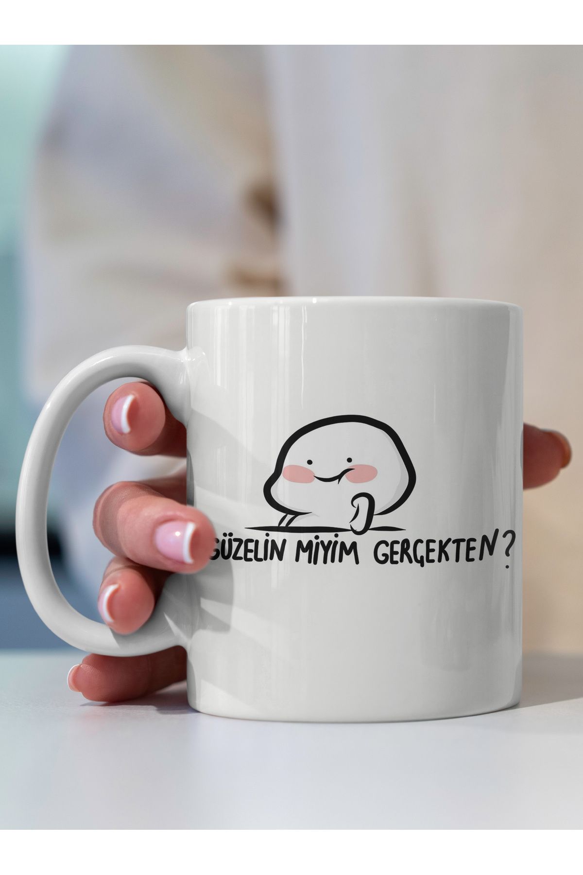 Ayabak Kupa Bardak - Pastel Kalp Desenli Kupa Bardak - Hediyelik Kupa Bardak