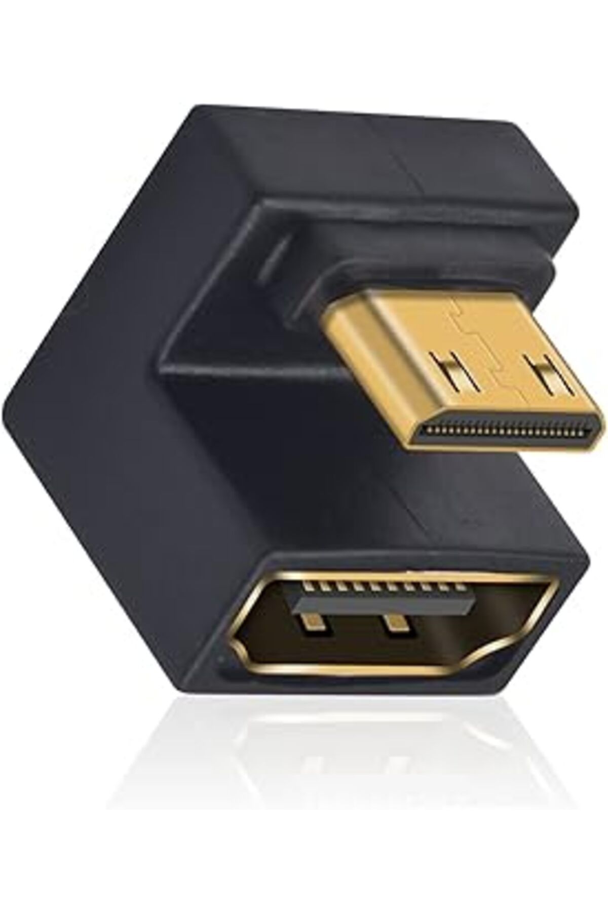Pazarcan Duttek U Şekli Mini Hdmi - Hdmi 8K Adaptör, 180 Derece Açılı, Up Açısı Dişi Adaptör, 48Gbps, Kamera