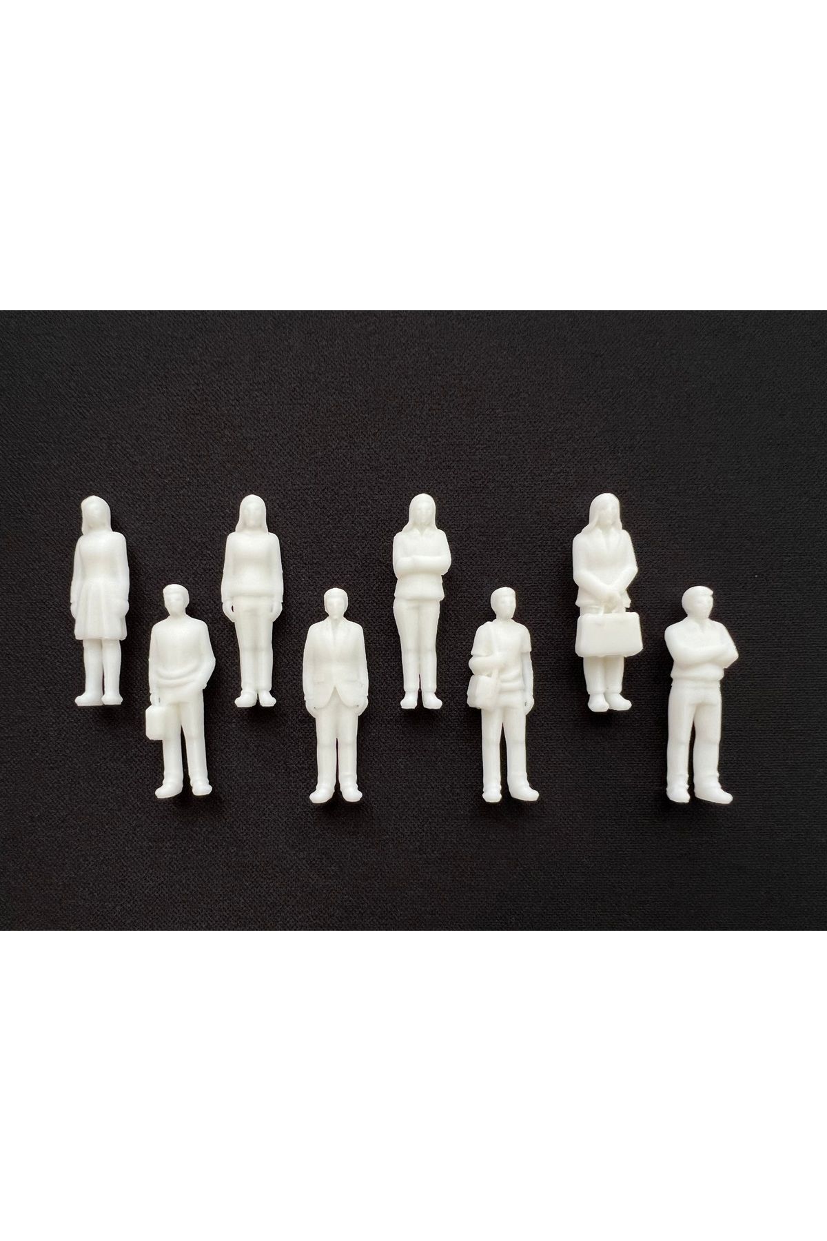 aysluka Minyatür İnsan Figür Seti – 1/50 Ölçek, 3.5cm, Boyanabilir, 8’li Set