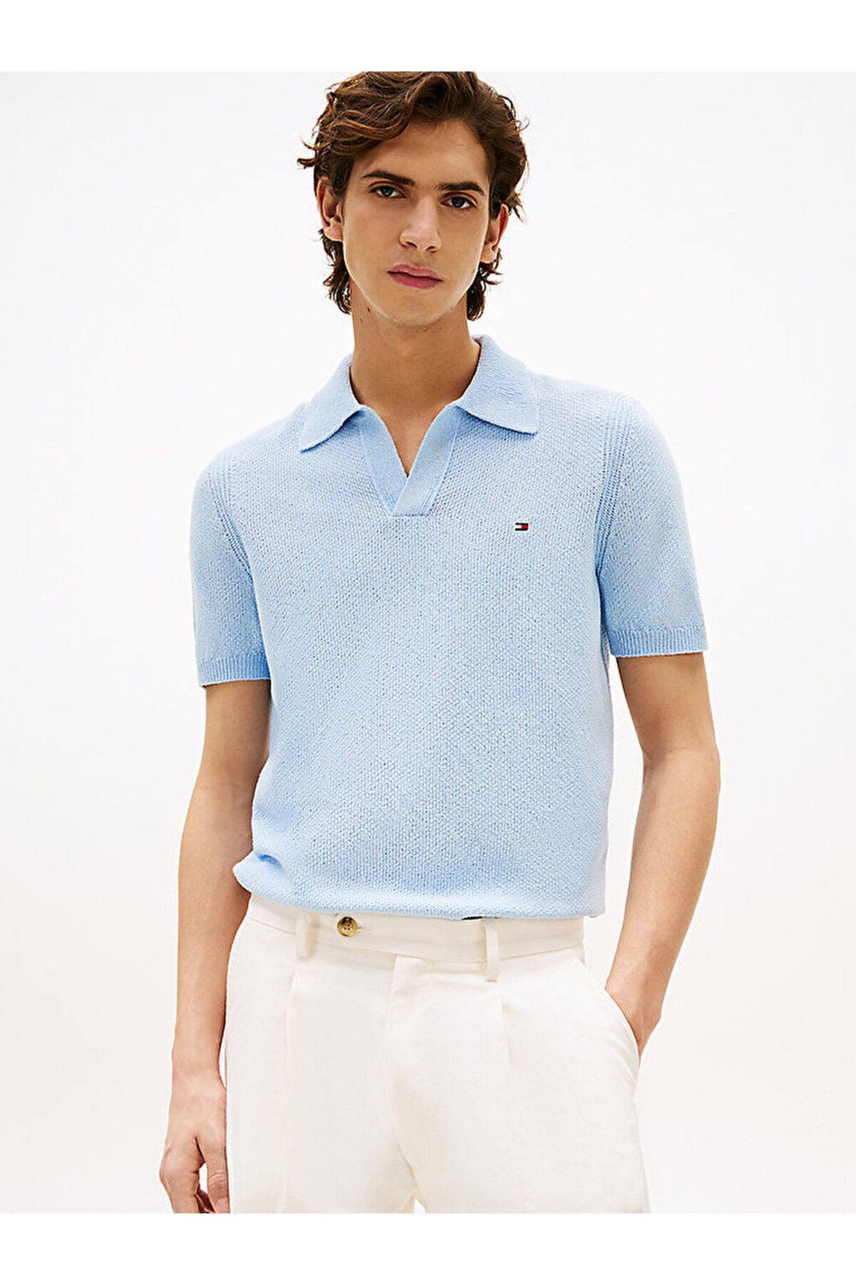 Tommy Hilfiger Textured Knit Polo Shirt