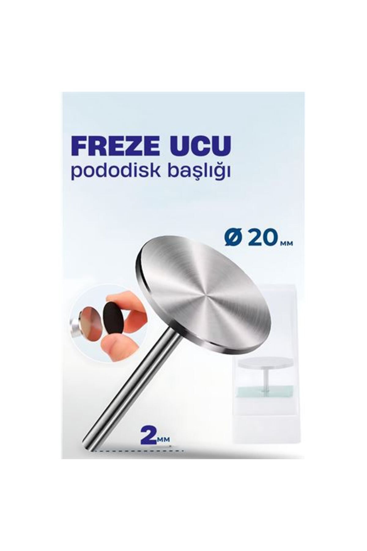 ModaCar 20 mm Pododisk Başlığı - Pododisk Freze Ucu Profesyonel Paslanmaz Çelik