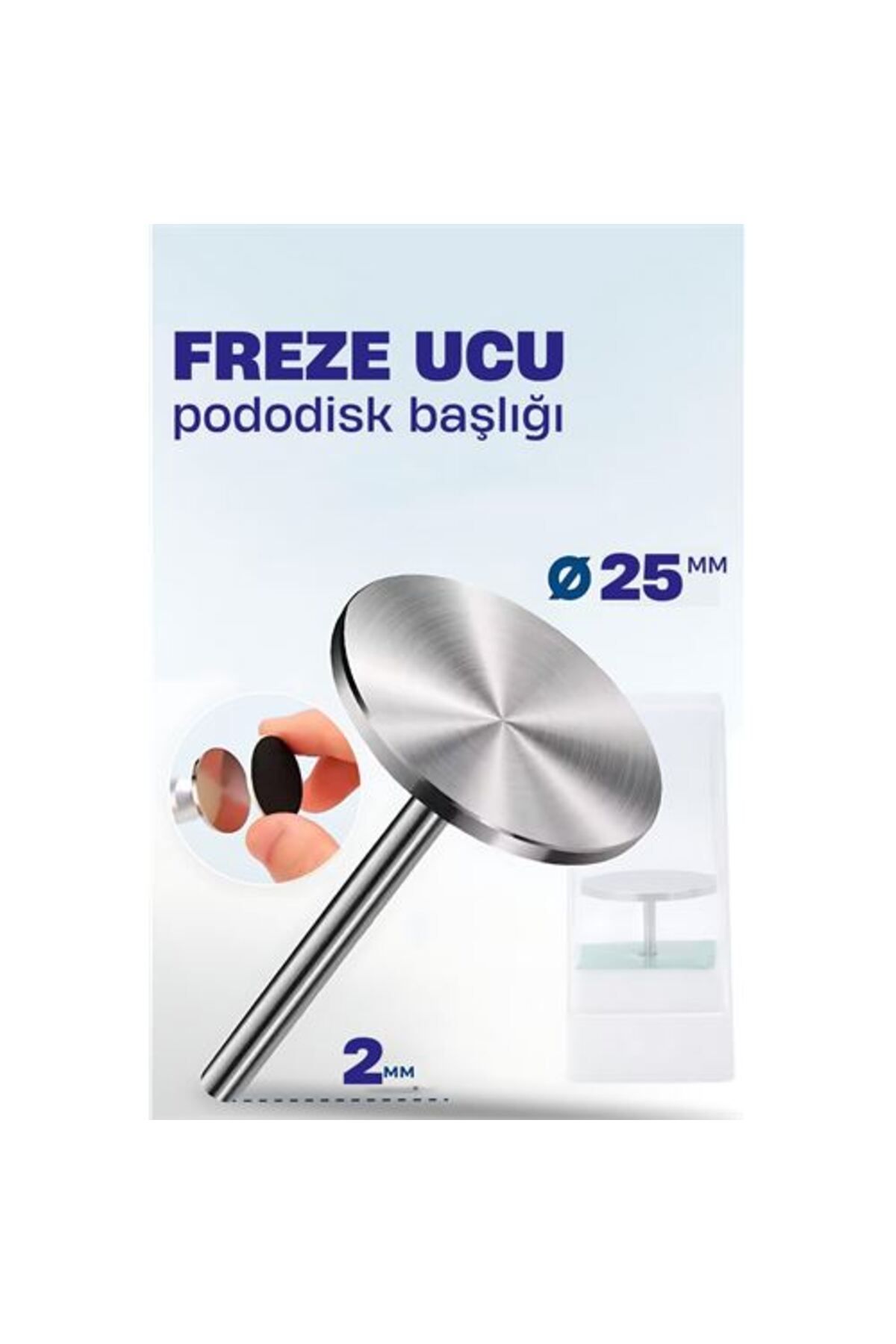 ModaCar 25 mm Pododisk Başlığı - Pododisk Freze Ucu Profesyonel Paslanmaz Çelik