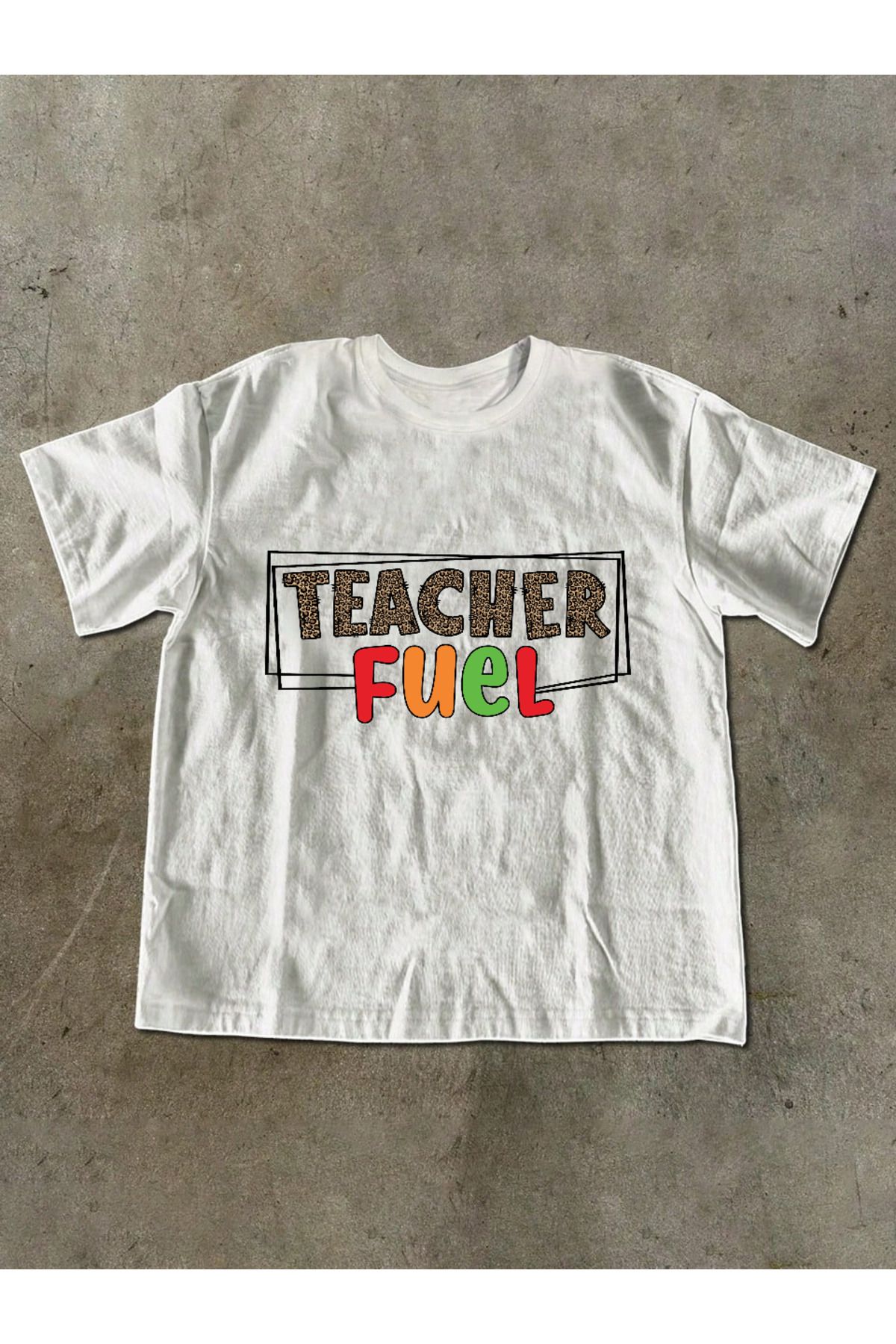 ELNOYA Unisex Pamuklu Beyaz Oversize "I Am HeRoo" Baskılı Bisiklet Yaka Rahat T-shirt