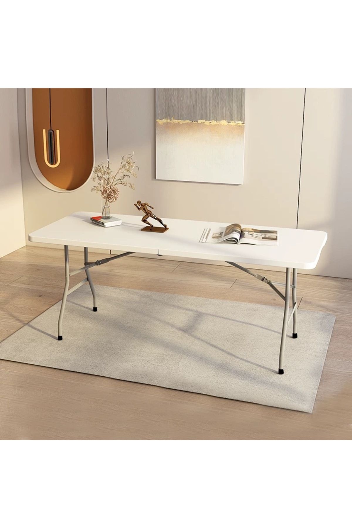 Living-Multi-Purpose Foldable Table with Handle – Rectangular Design 2