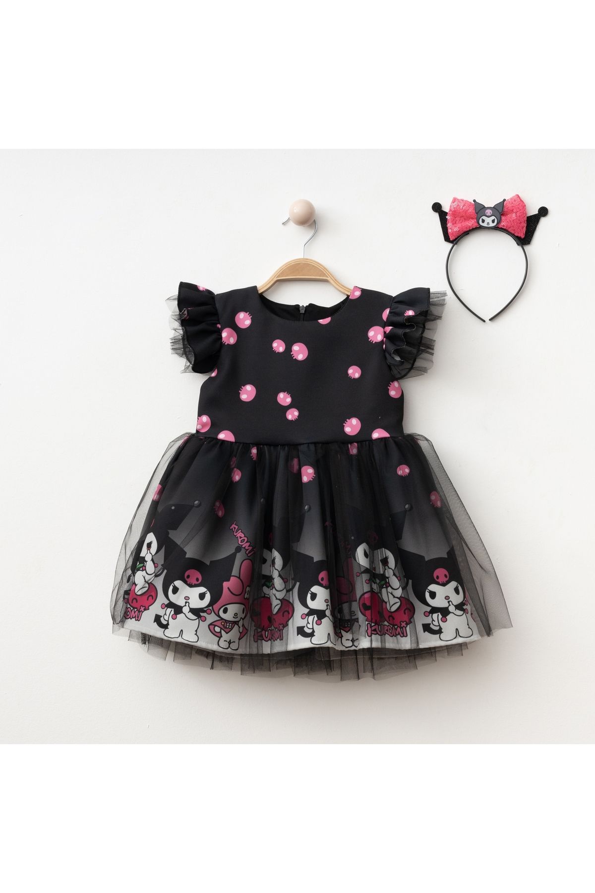 My Lusa baby wear Dijital Baskılı Kuromi Kız Elbise