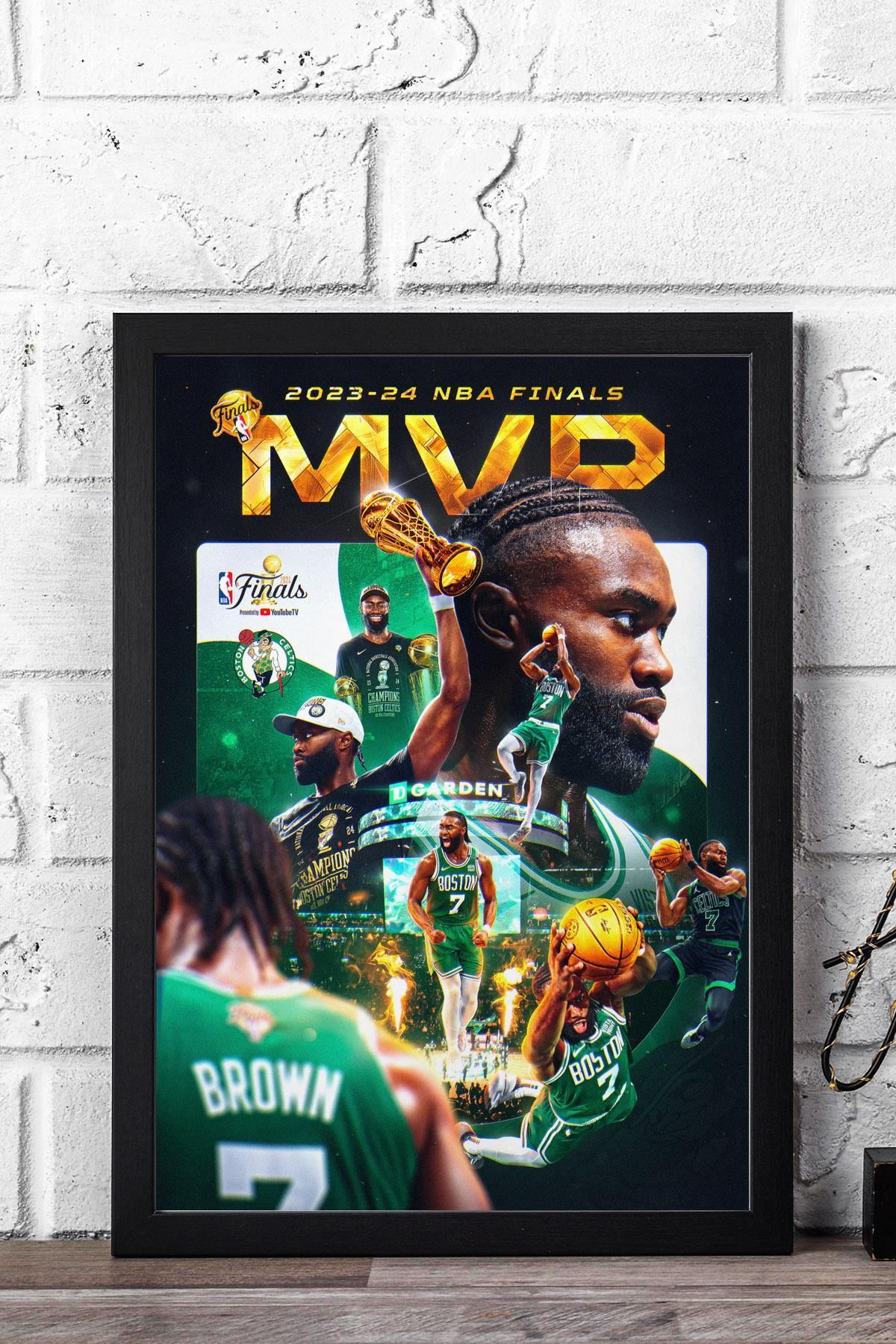 Saturn Jaylen Brown Çerçeveli Tablo - Basketbol NBA Posteri Tablo