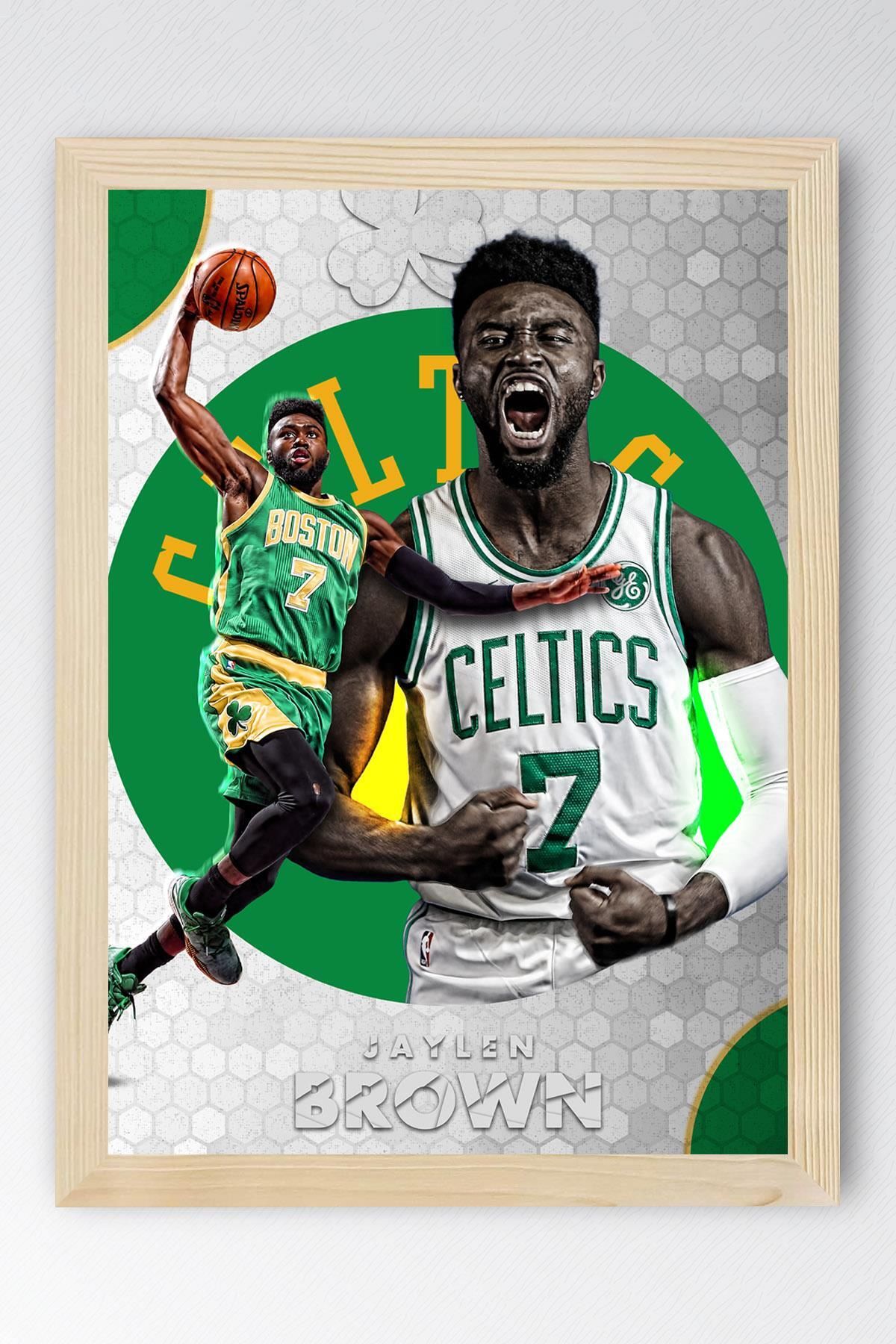 Saturn Jaylen Brown Çerçeveli Tablo - Boston Celtics NBA Posteri Tablo