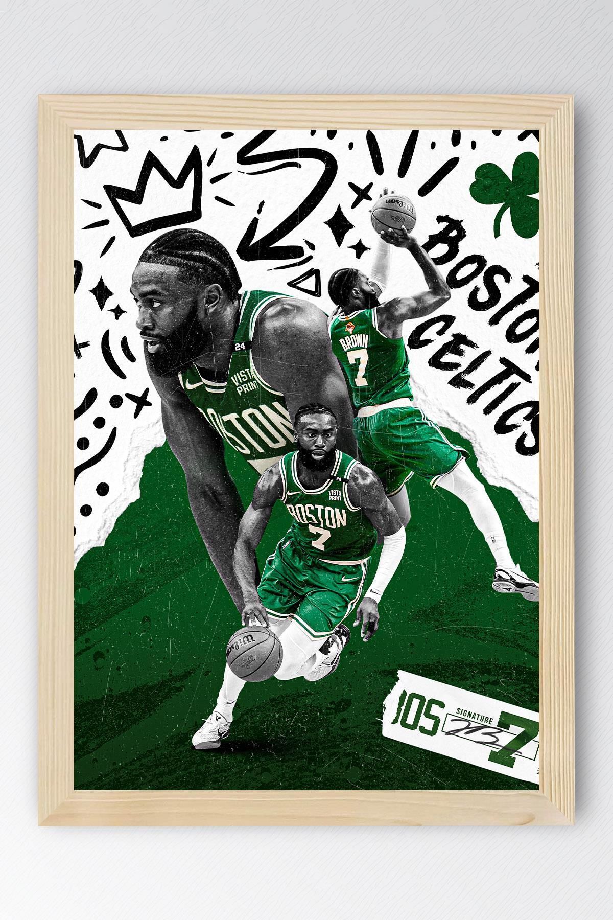 Saturn Jaylen Brown Çerçeveli Tablo - Boston Celtics NBA Posteri Tablo