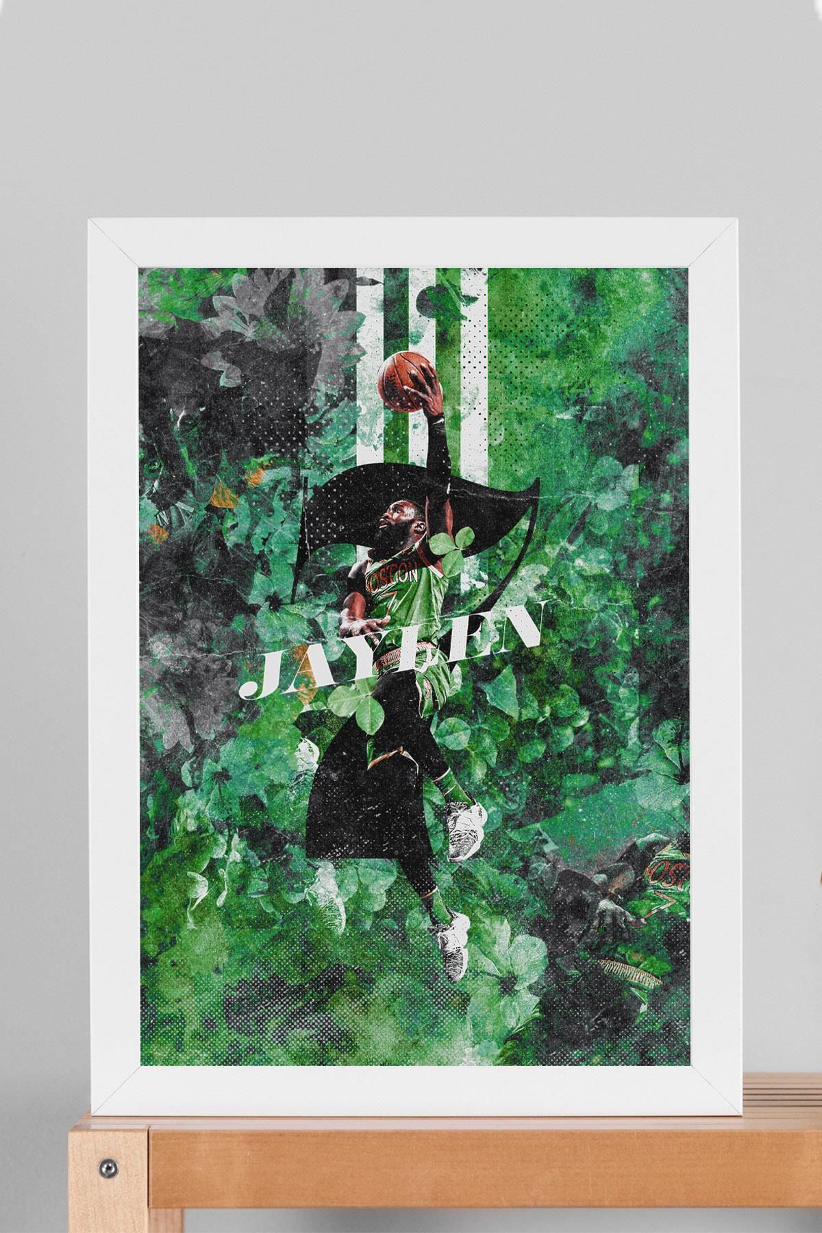 Saturn Jaylen Brown Çerçeveli Tablo - Basketbol NBA Posteri Tablo