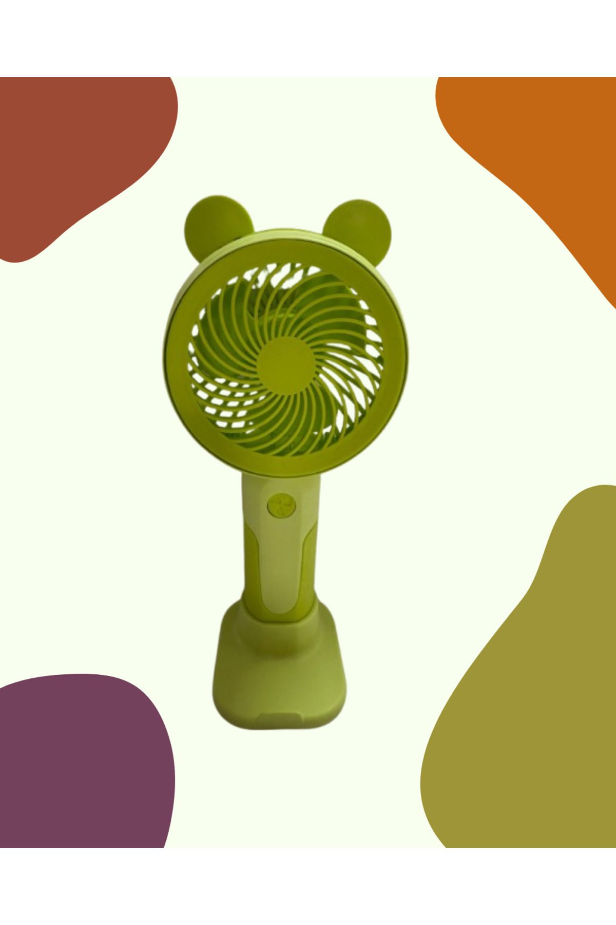 TGB Mini Fan Masaüstü Taşınabilir Telefon Stantlı Vantilatör 2si 1 Arada Taşınabilir Masaüstü Fan ŞARJLI