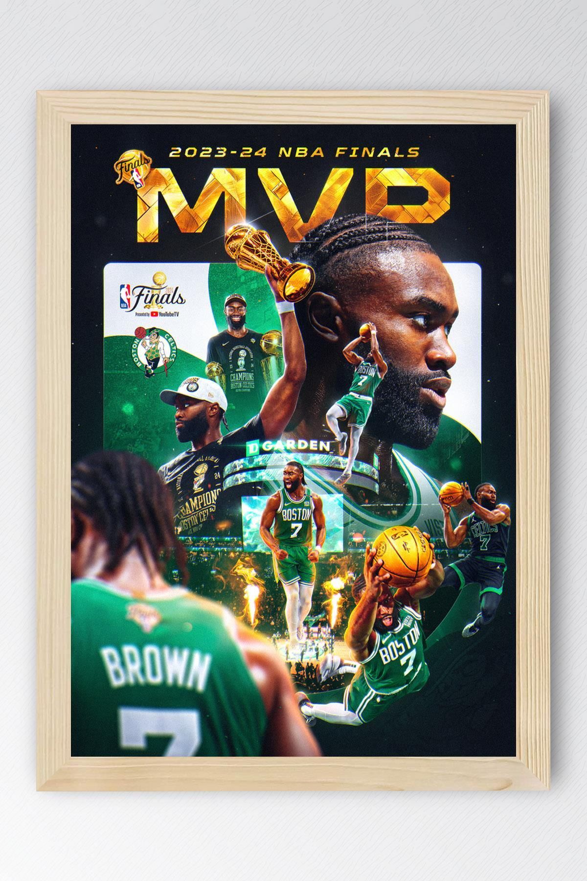 Saturn Jaylen Brown Çerçeveli Tablo - Basketbol NBA Posteri Tablo