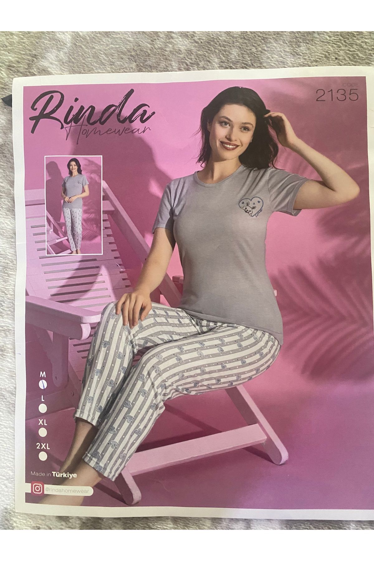 rindahomewear Kısa Kol Pijama Takımı