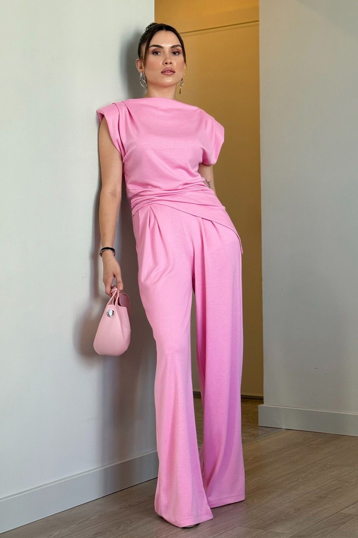 ROUPAS Pembe Vatkalı Takım