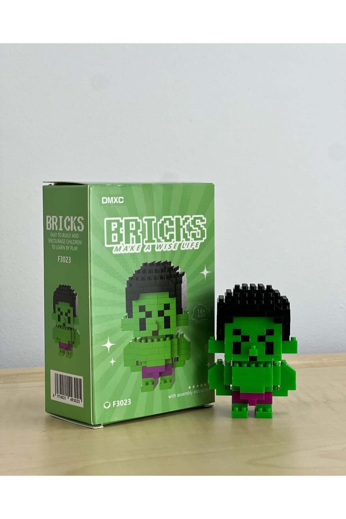 Toum Hulk Bricks Küçük Parçacık 3D Puzzle Lego Masaüstü Dekorasyonu