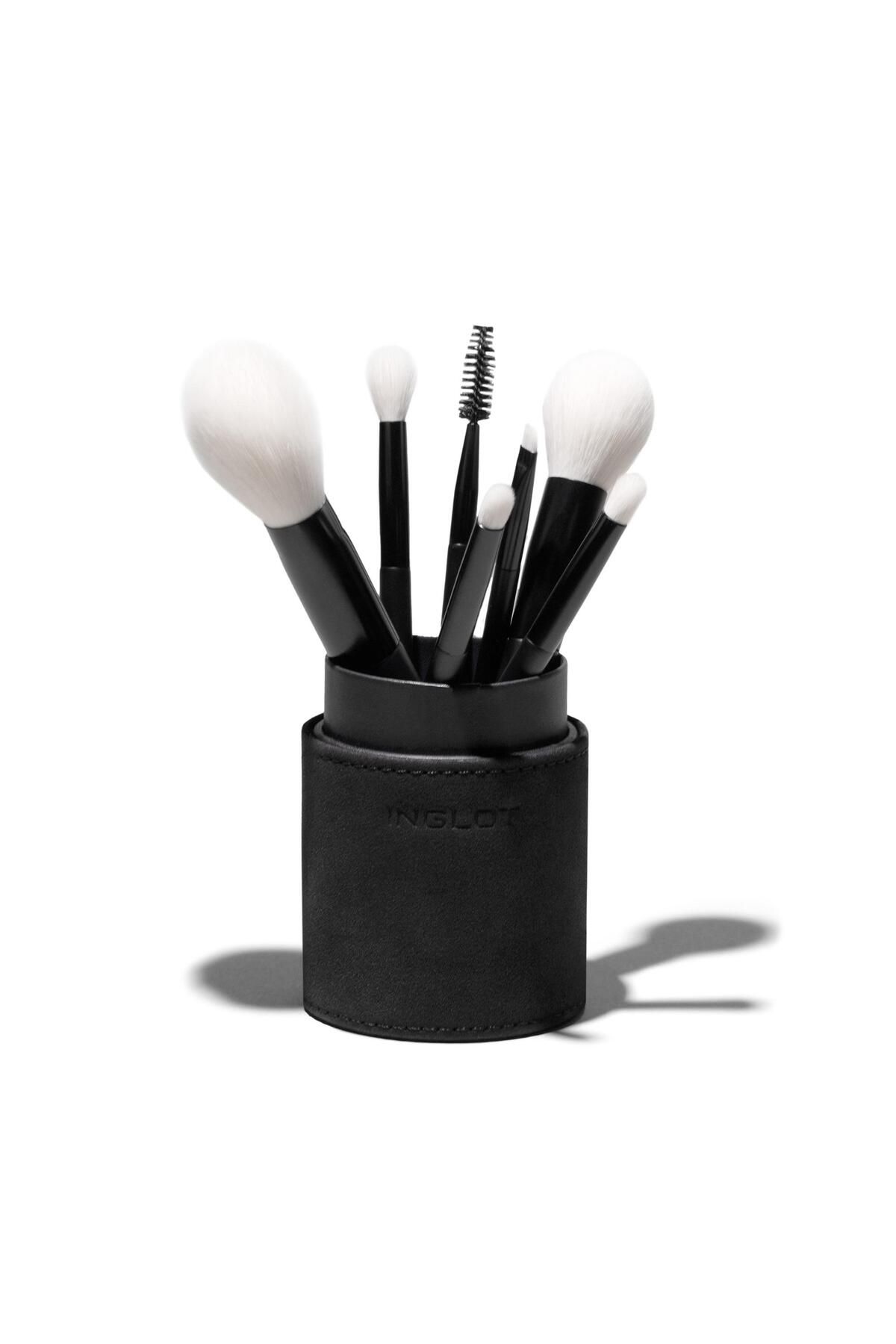 INGLOT Brush Tube Makyaj Fırça Seti – Siyah (7’li Set)